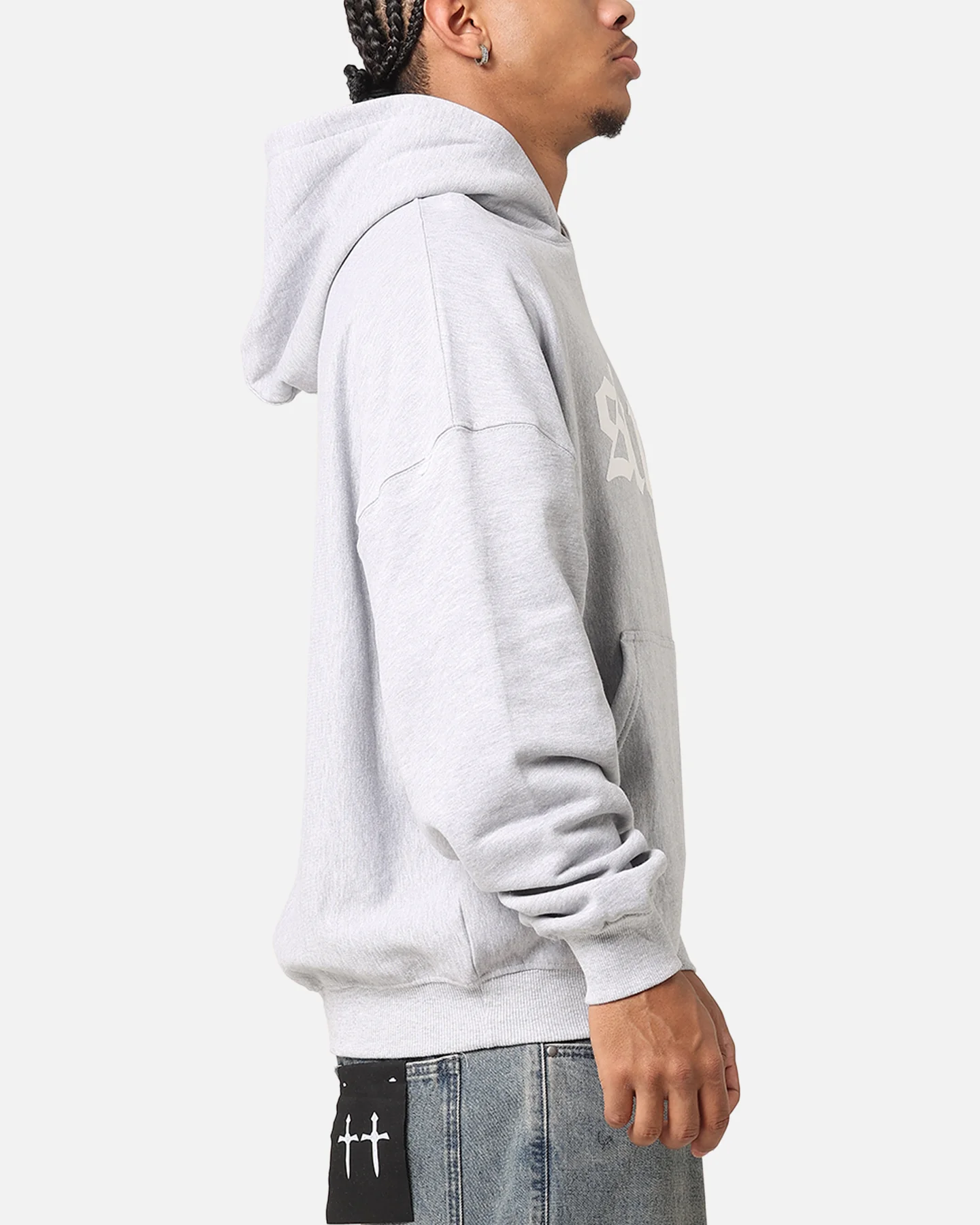 Saint Morta Gothic Premium Hoodie Light Marle - Image 4