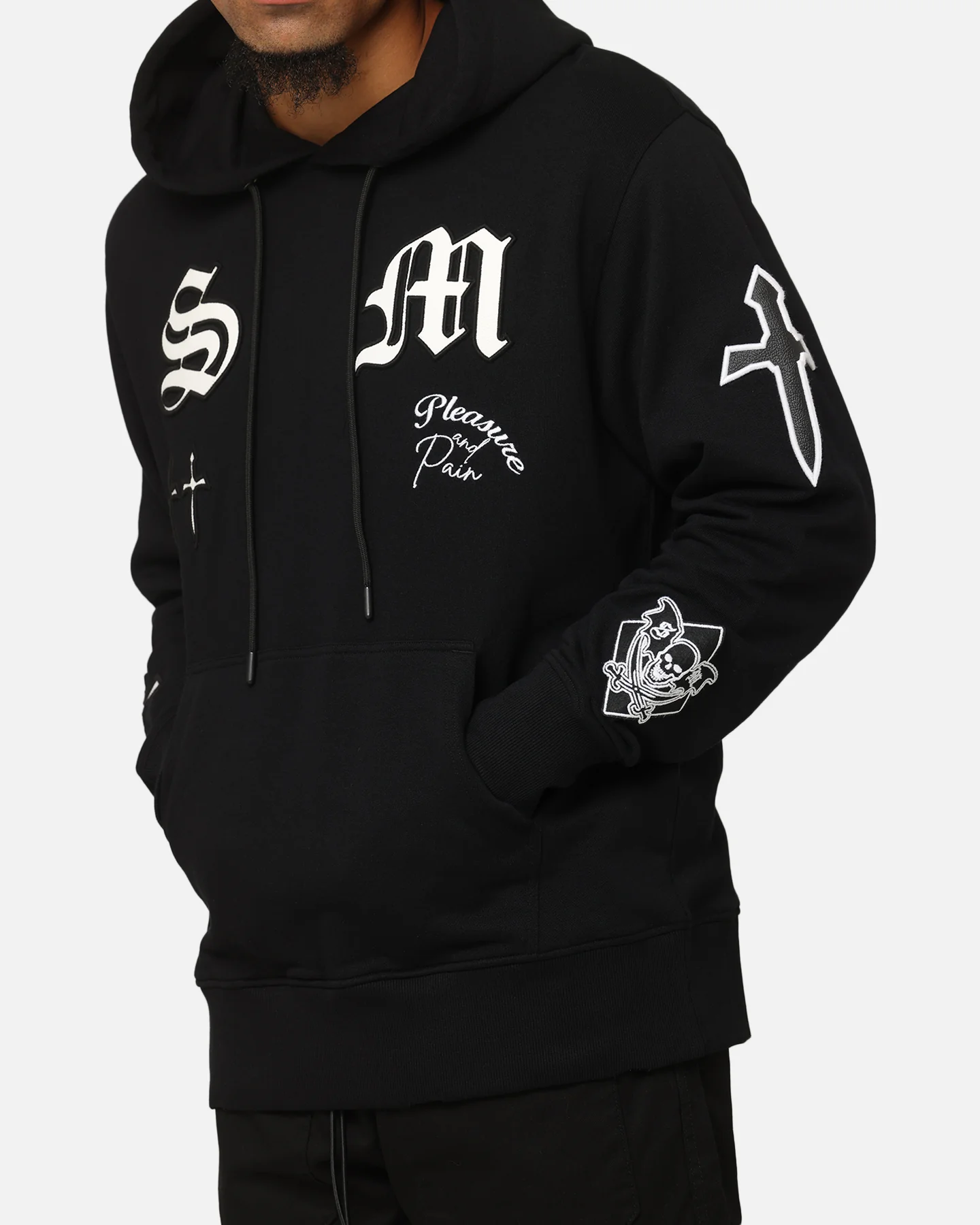 Saint Morta Graveyard V2 Hoodie Black/White - Image 6