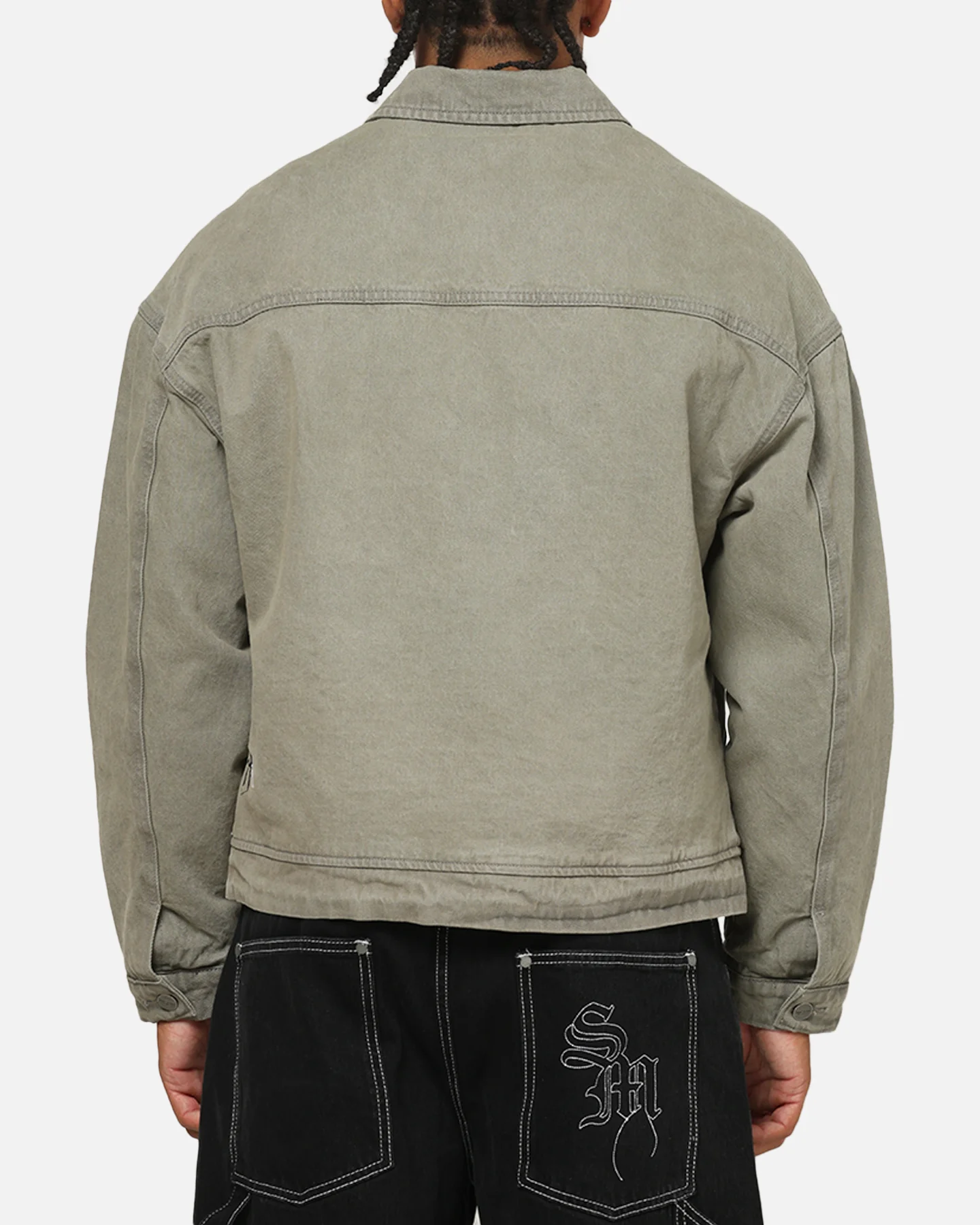 Saint Morta Halo Zip Jacket Washed Grey - Image 3