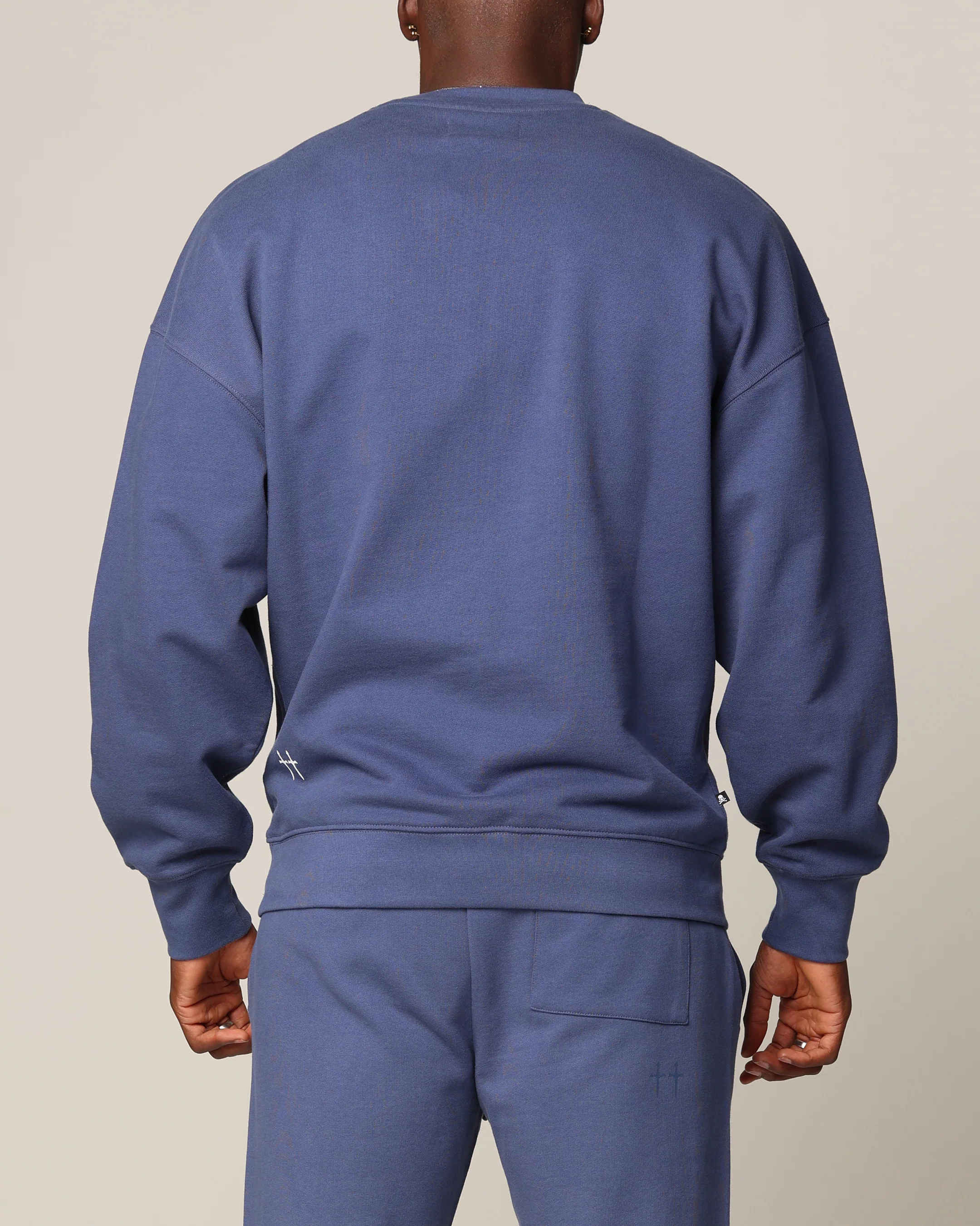 Saint Morta Hellfire Boxy Crewneck Petrol Blue - Image 3