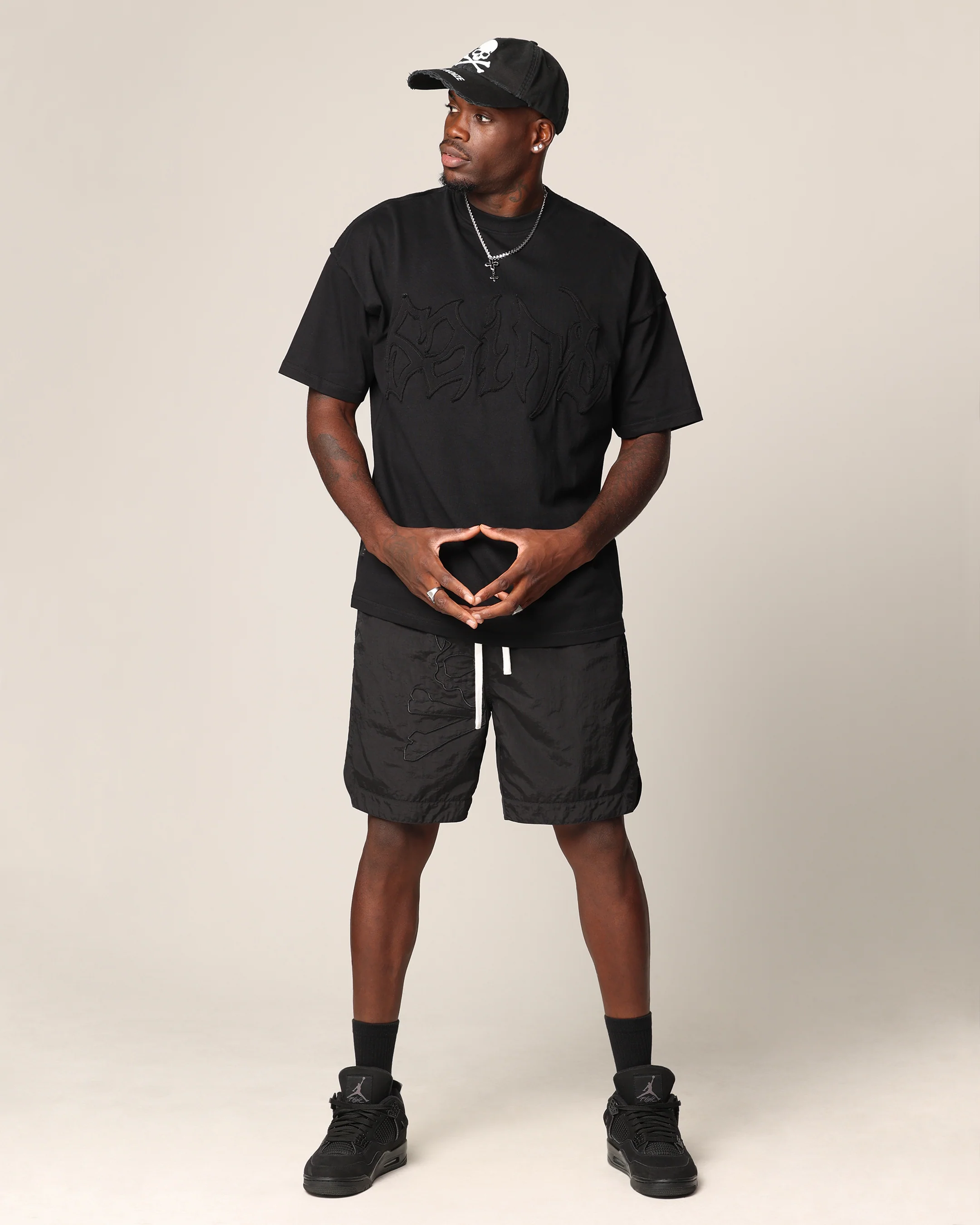 Saint Morta Hellfire Shorts Black - Image 2