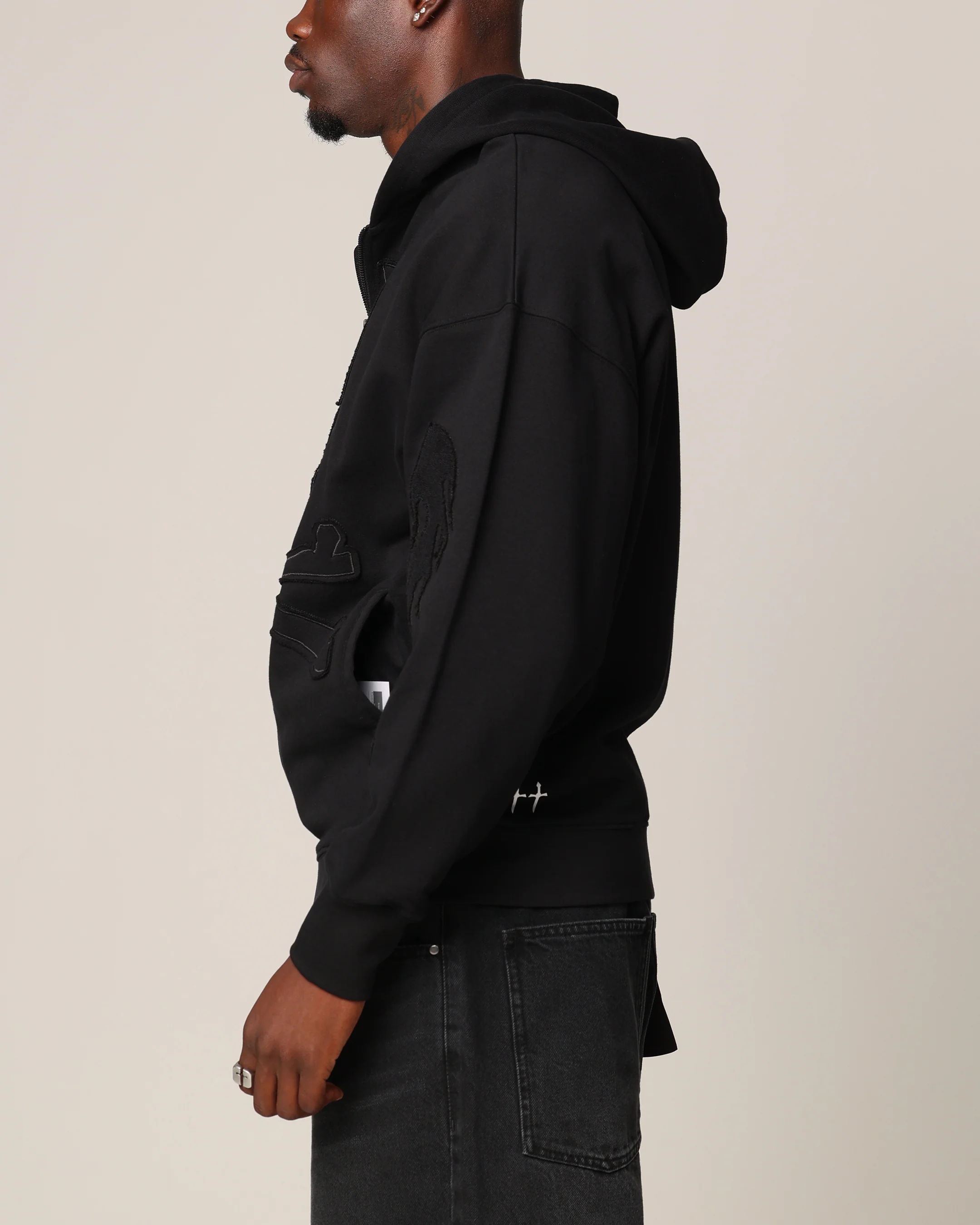Saint Morta Hellfire Zip Hoodie Black - Image 5