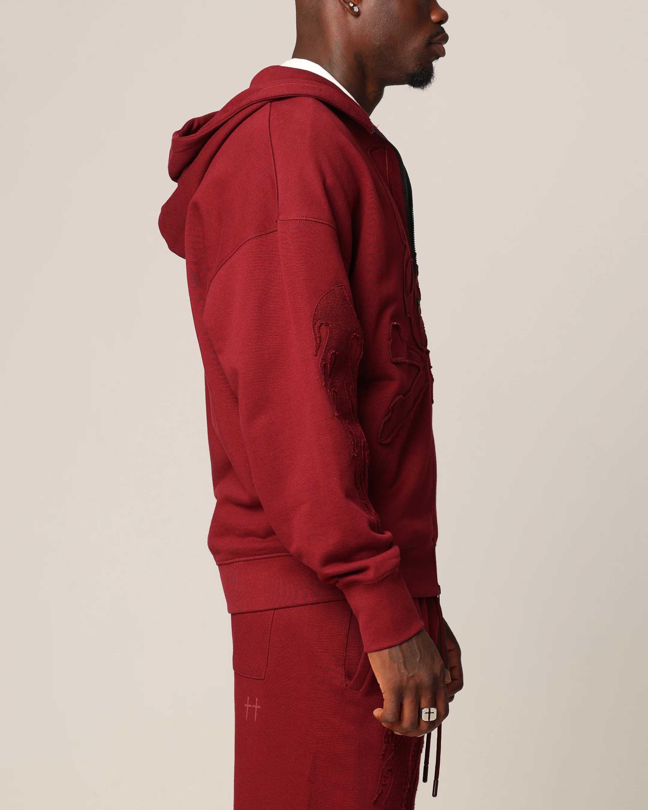 Saint Morta Hellfire Zip Hoodie Lava - Image 4