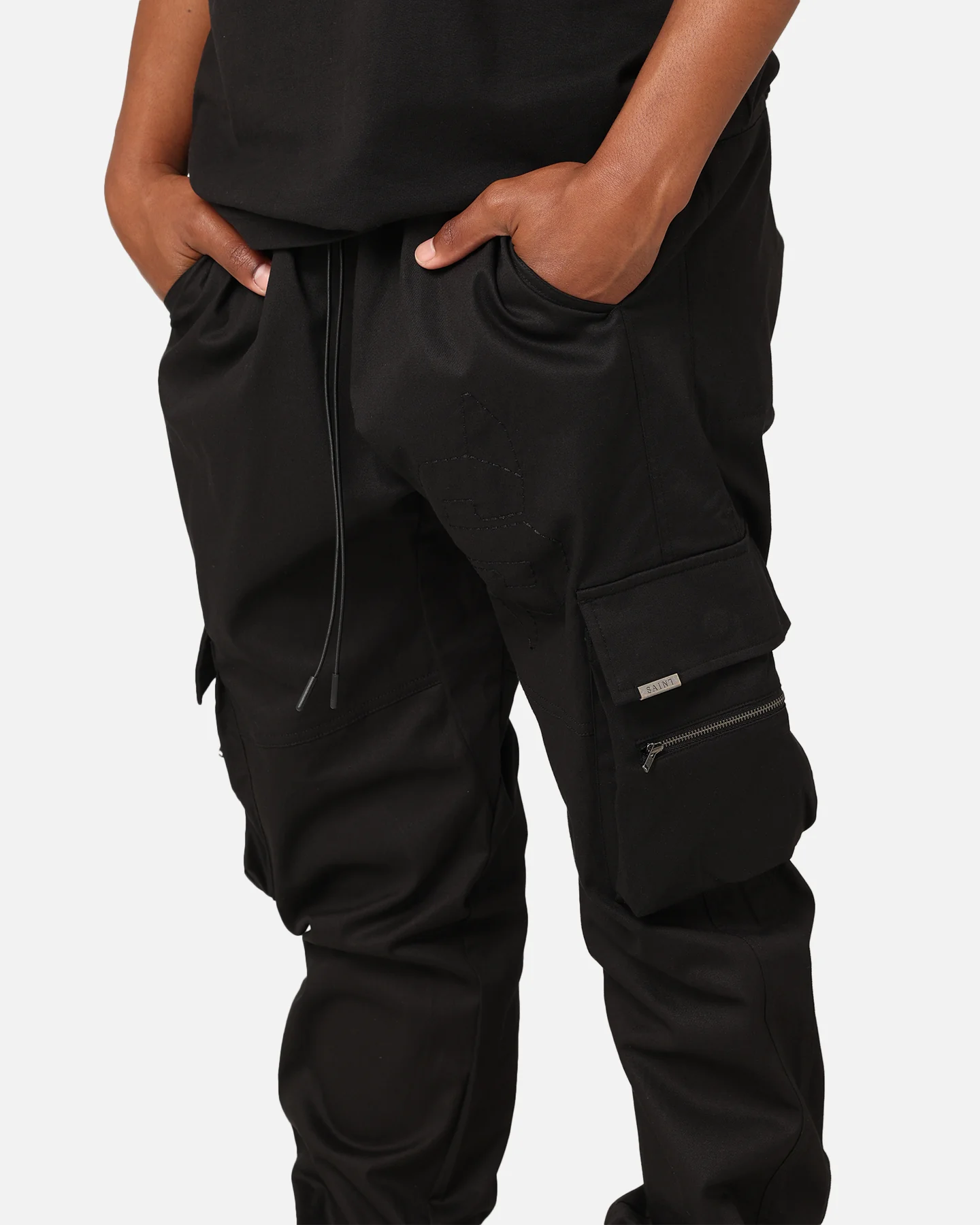 Saint Morta Hikari Cargo Jogger Black - Image 4