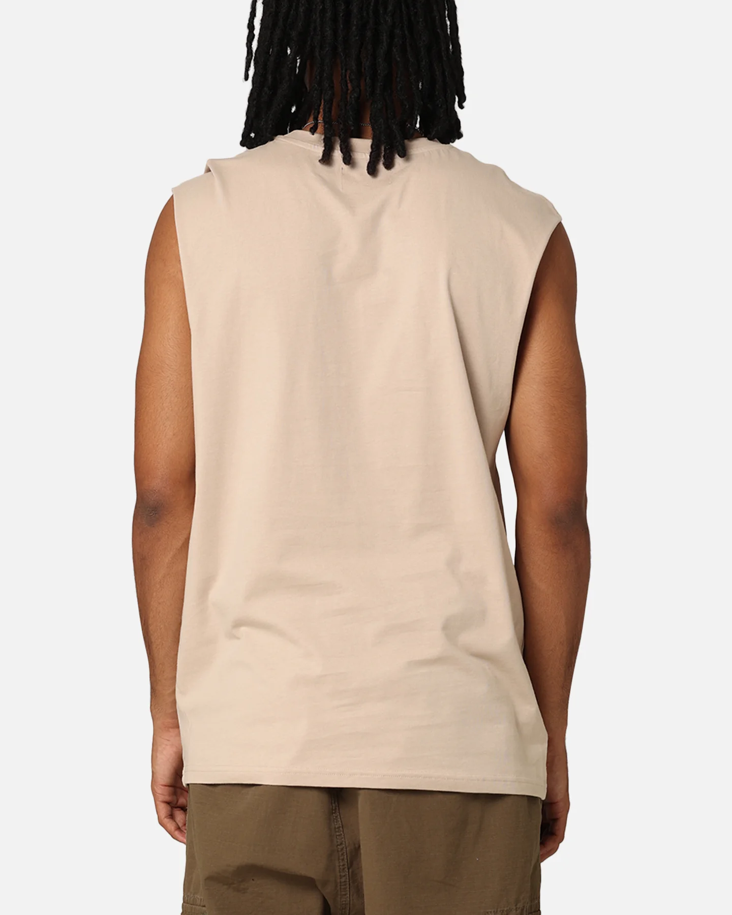 Saint Morta Interlock Oversized Muscle T-Shirt Stone - Image 2