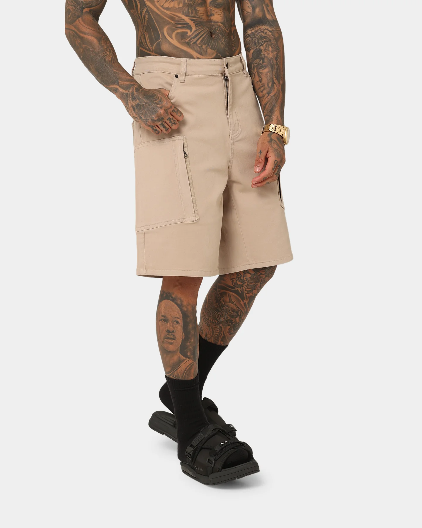 Saint Morta Jupiter Military Shorts Stone - Image 5