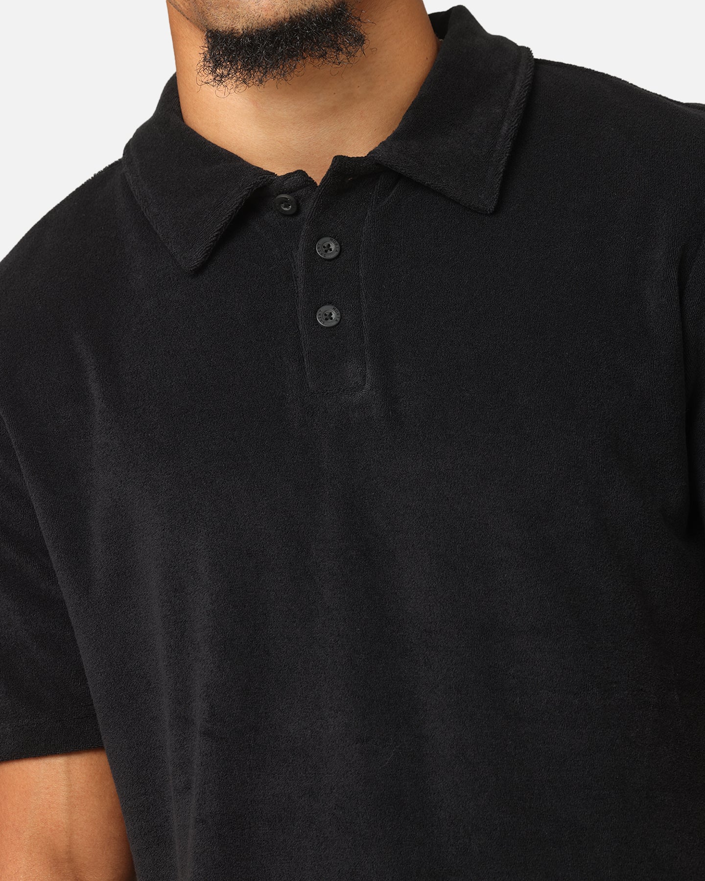 Saint Morta Knitted Polo Shirt Black - Image 6