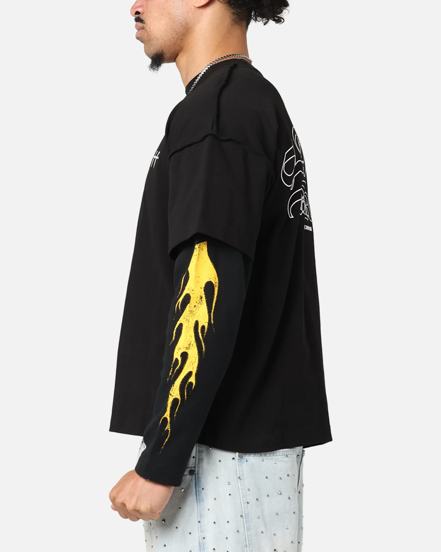 Saint Morta La Flame Long Sleeve T-Shirt Black - Image 6