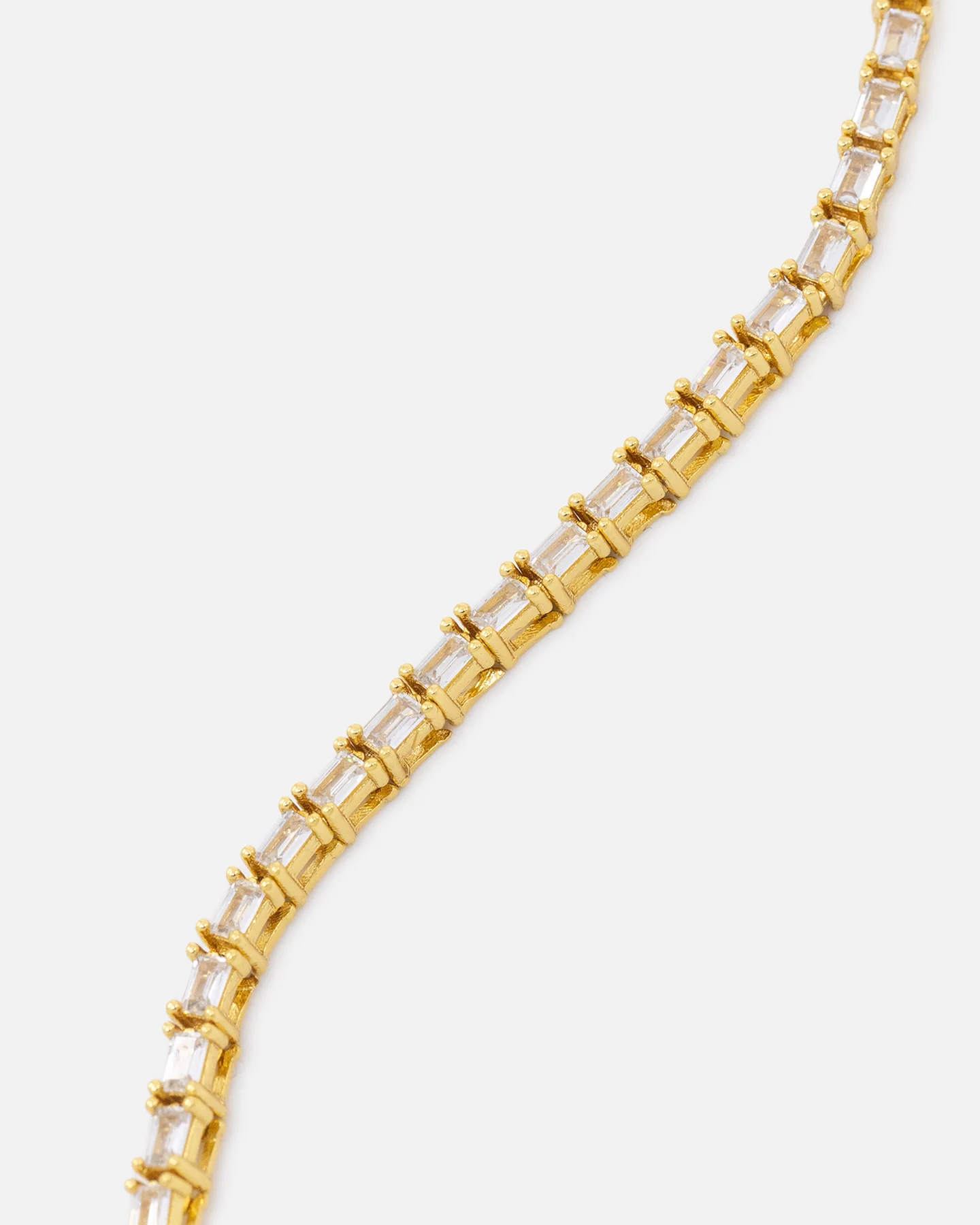 Saint Morta Landscape Baguette Chain Iced Gold - Image 5