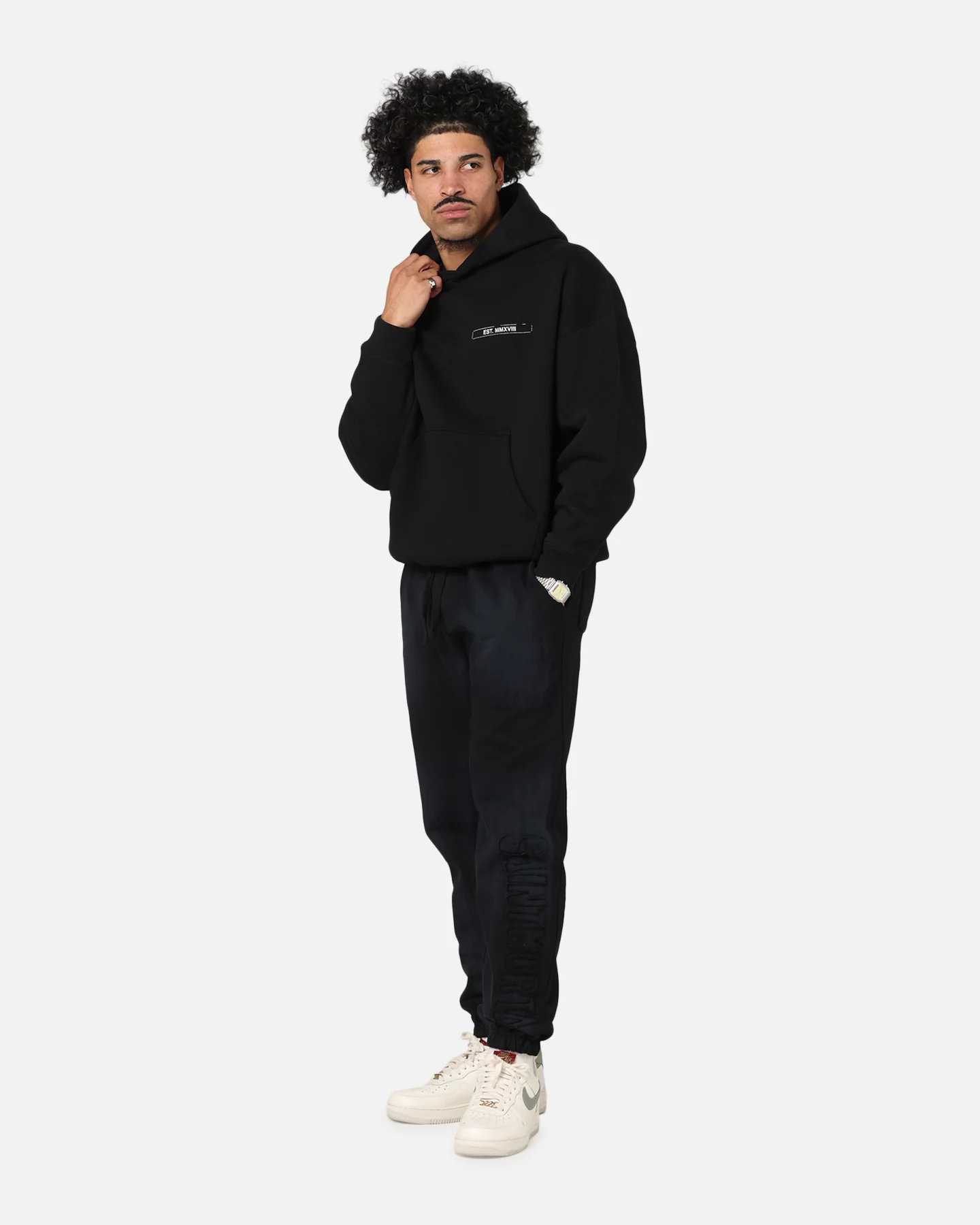 Saint Morta Liberty Boxy Hoodie Black - Image 4