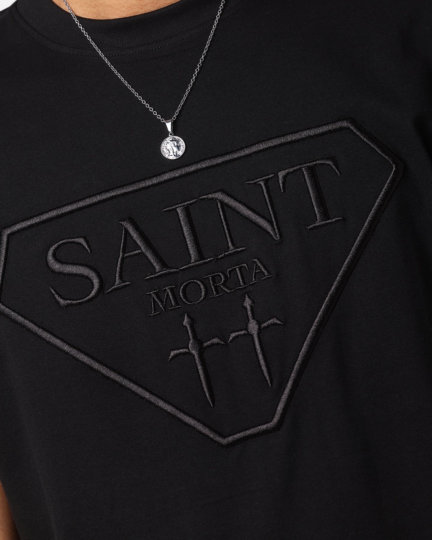 Saint Morta Liberty Lafayette T-Shirt Black/Black - Image 6