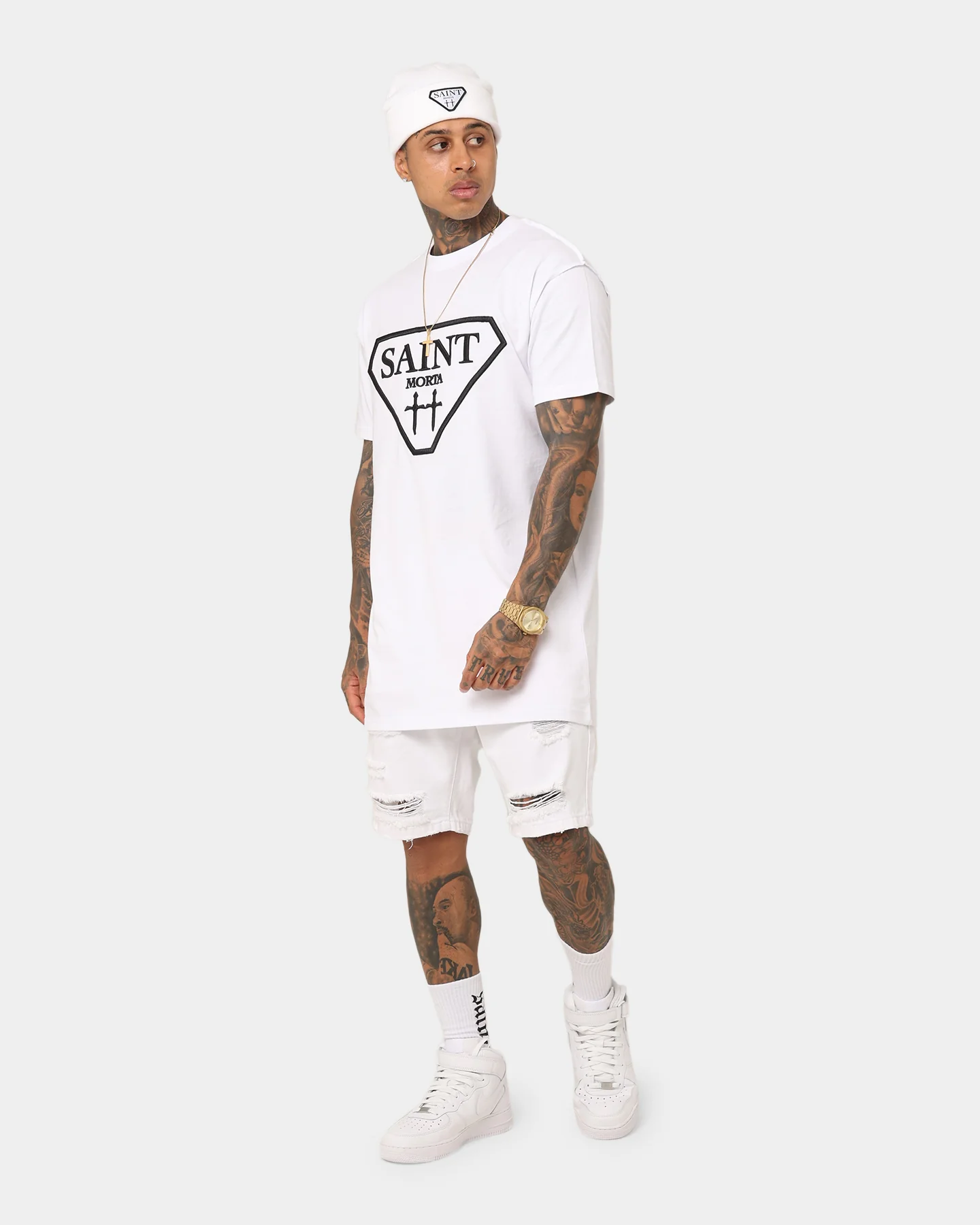 Saint Morta Liberty Lafayette T-Shirt White/Black - Image 2
