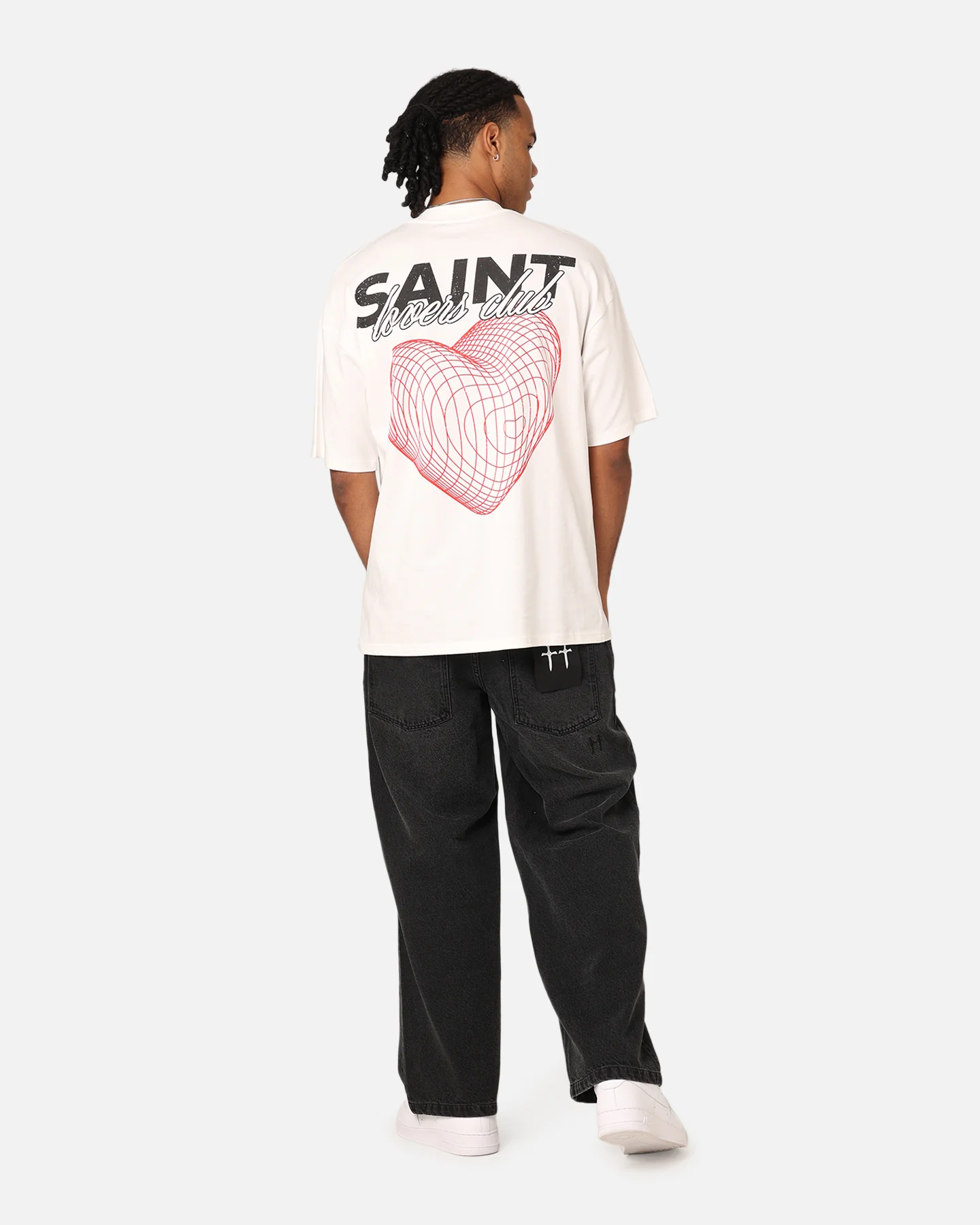 Saint Morta Lovers Club T-Shirt Off White - Image 3