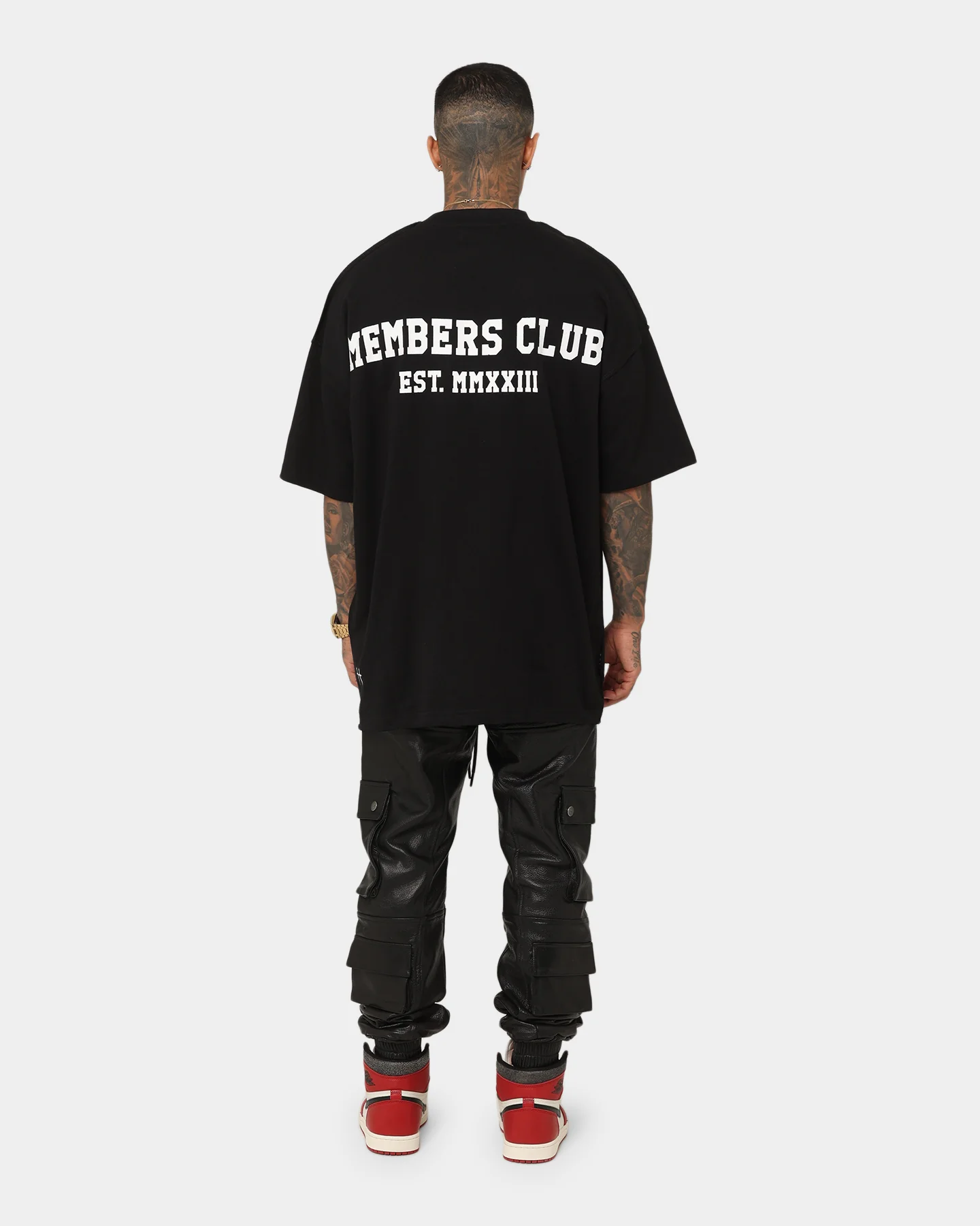 Saint Morta Members Club Boxy T-Shirt Black/Red - Image 11