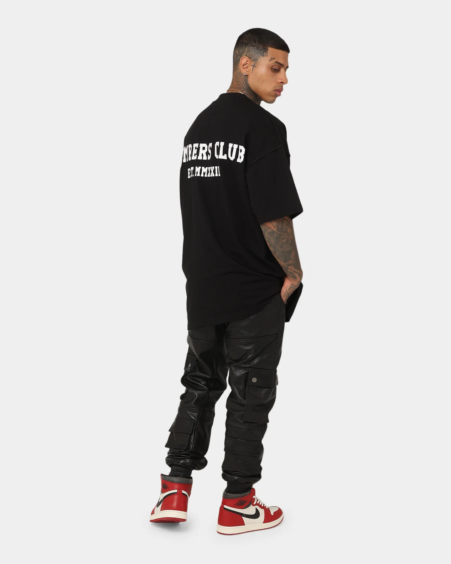 Saint Morta Members Club Boxy T-Shirt Black/Red - Image 8