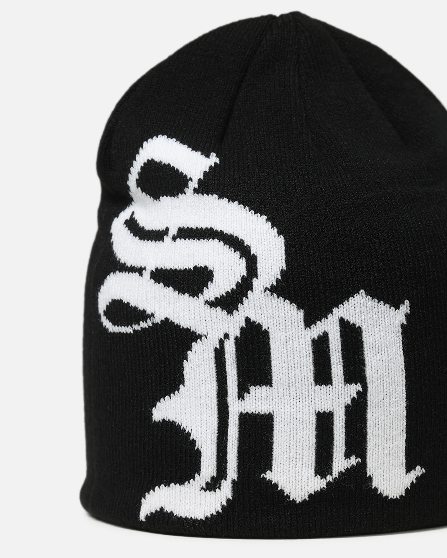 Saint Morta Monogram Fold Beanie Black - Image 5