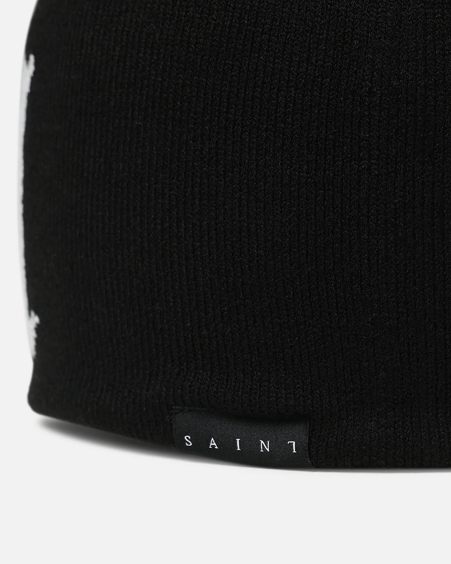 Saint Morta Monogram Fold Beanie Black - Image 6