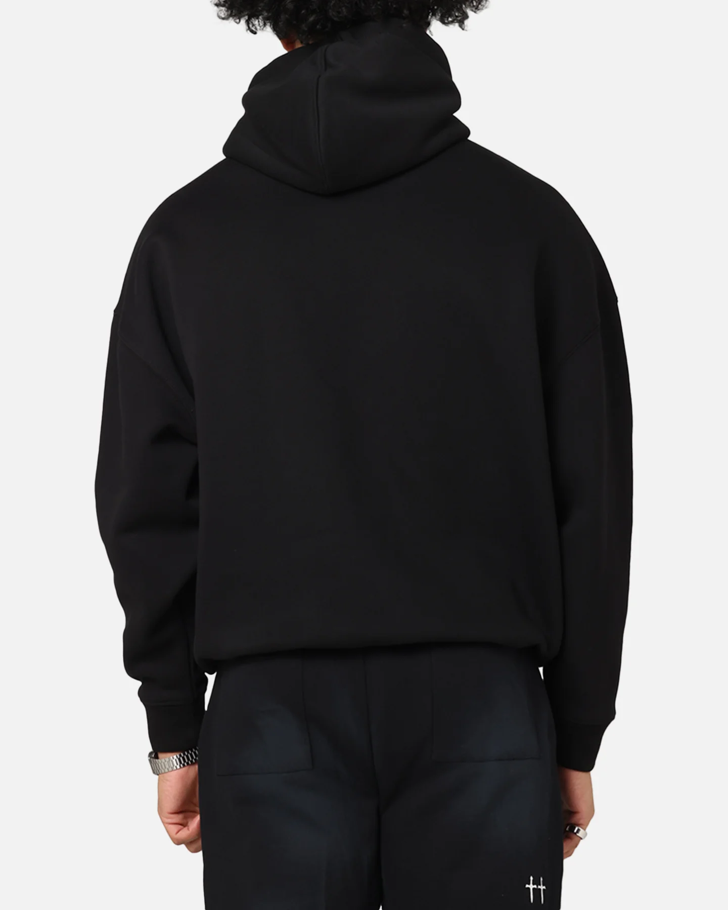 Saint Morta Muerte Boxy Hoodie Black - Image 3