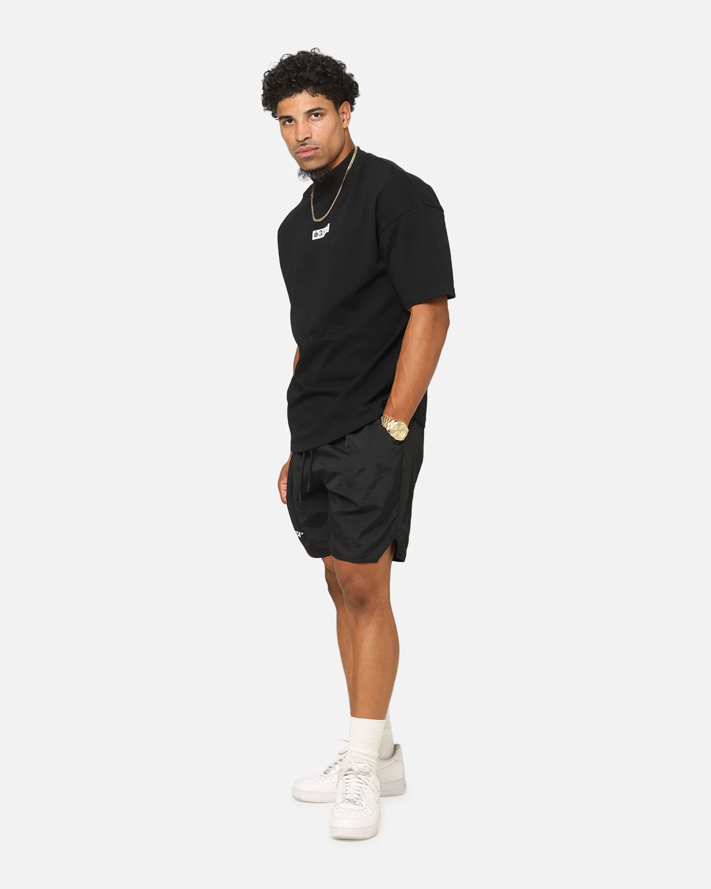 Saint Morta Official Nylon Shorts Black - Image 2