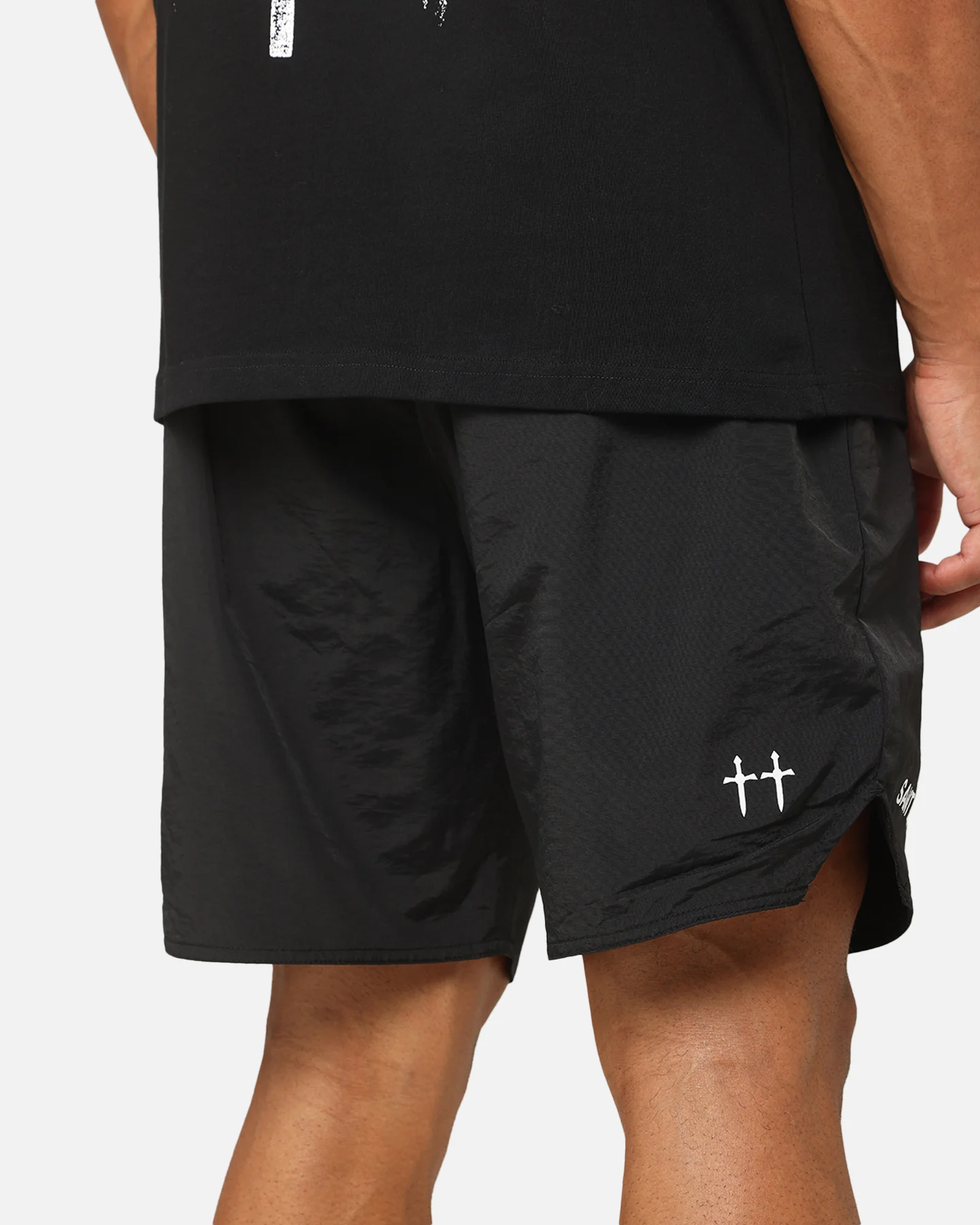 Saint Morta Official Nylon Shorts Black - Image 4
