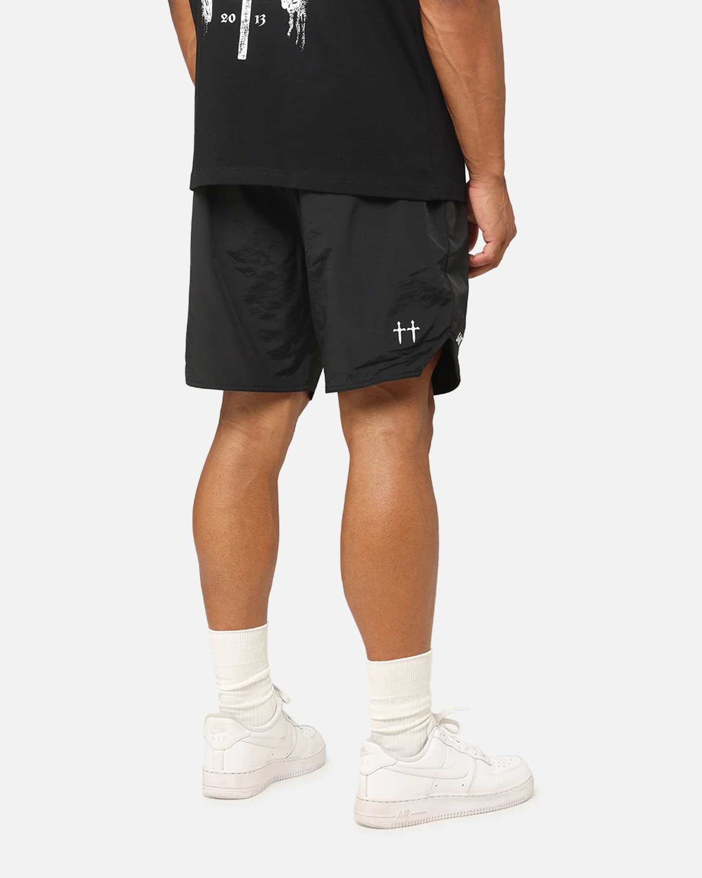 Saint Morta Official Nylon Shorts Black - Image 5