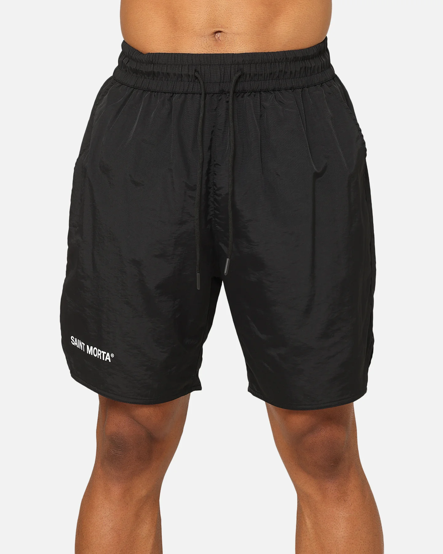 Saint Morta Official Nylon Shorts Black - Image 7