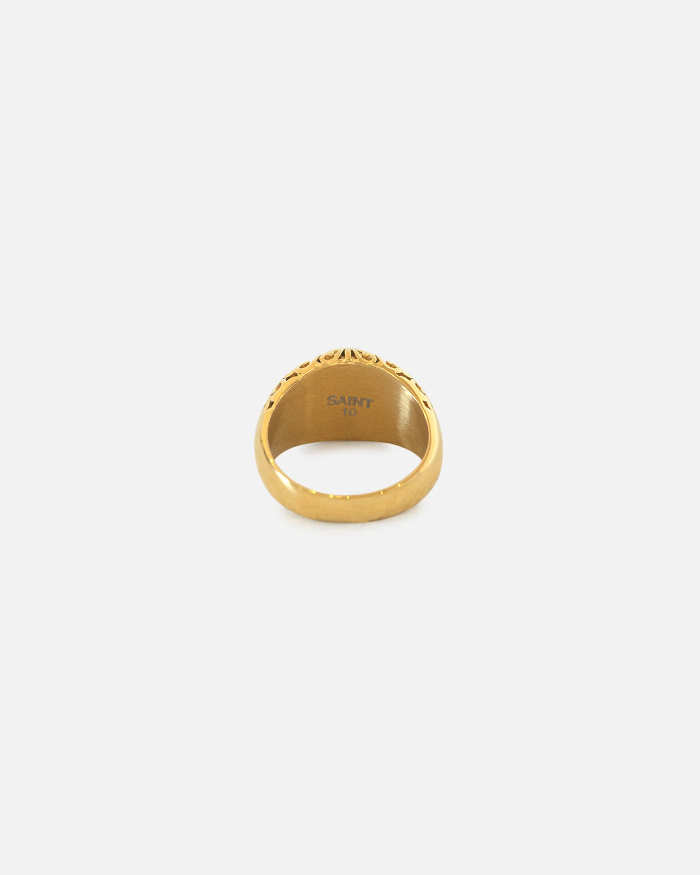 Saint Morta Onyx Round Ring Gold - Image 5