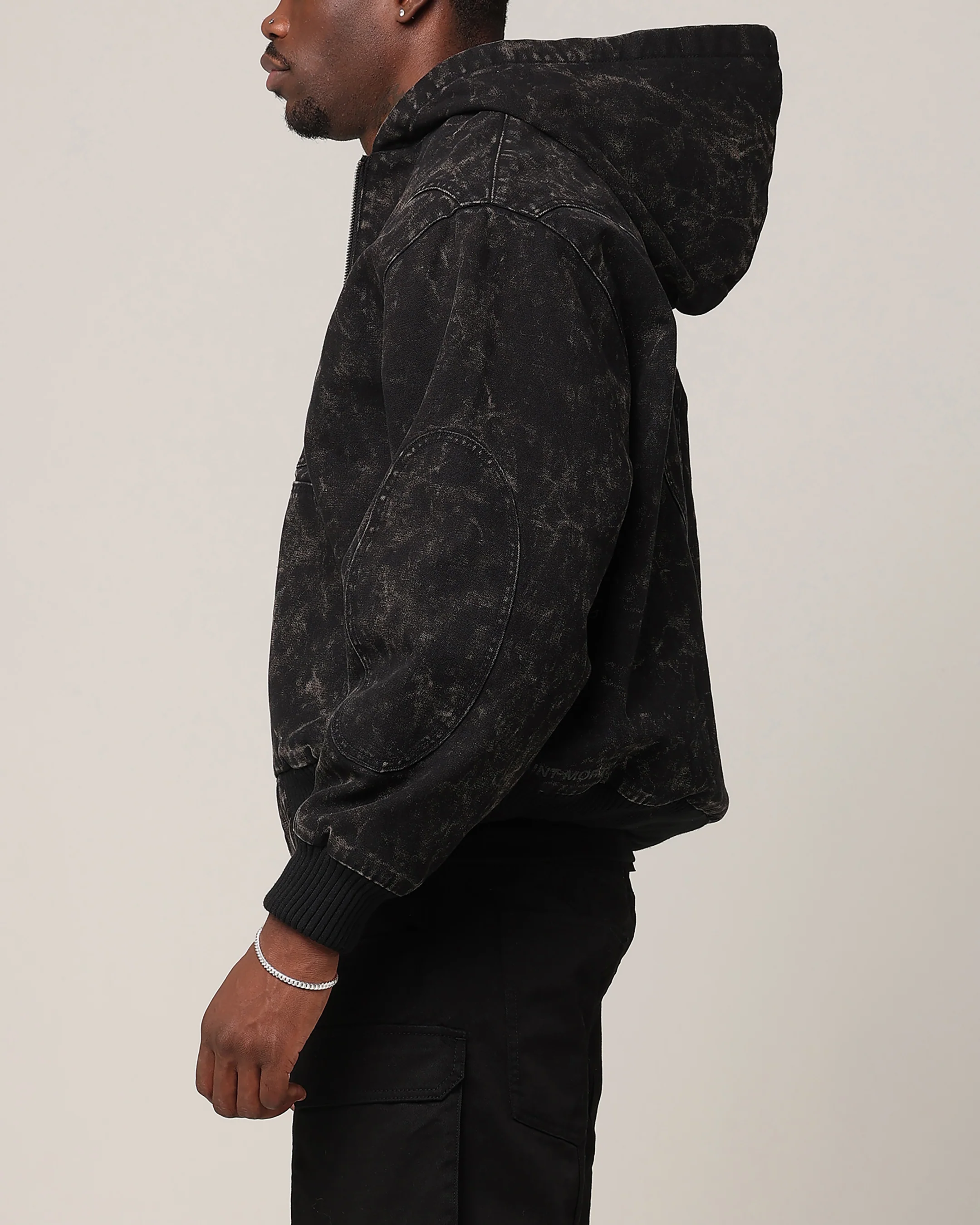 Saint Morta Onyx Workwear Jacket Black Wash - Image 5