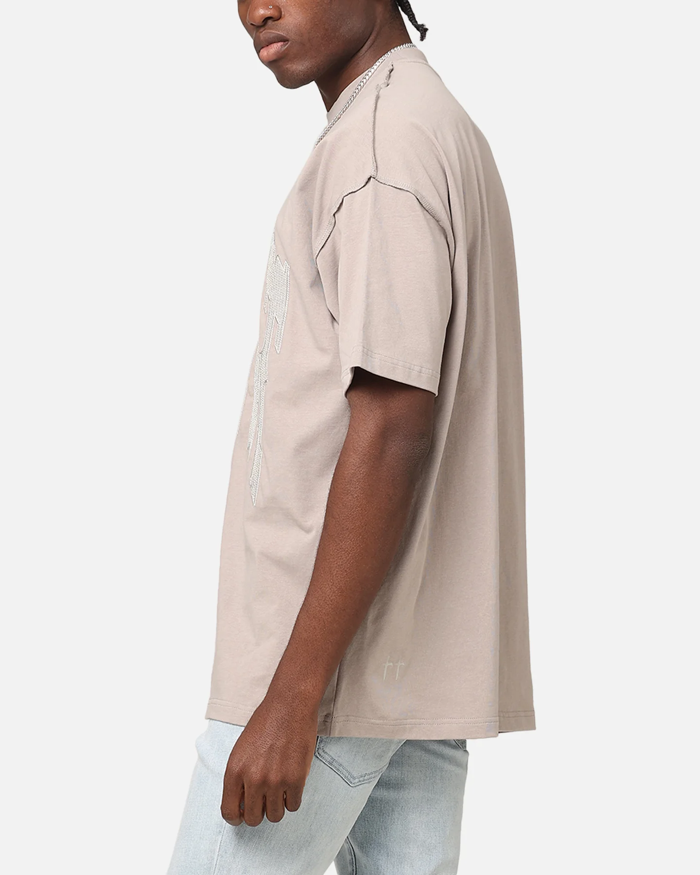 Saint Morta Outlaw Xweave Boxy T-Shirt Grey - Image 5