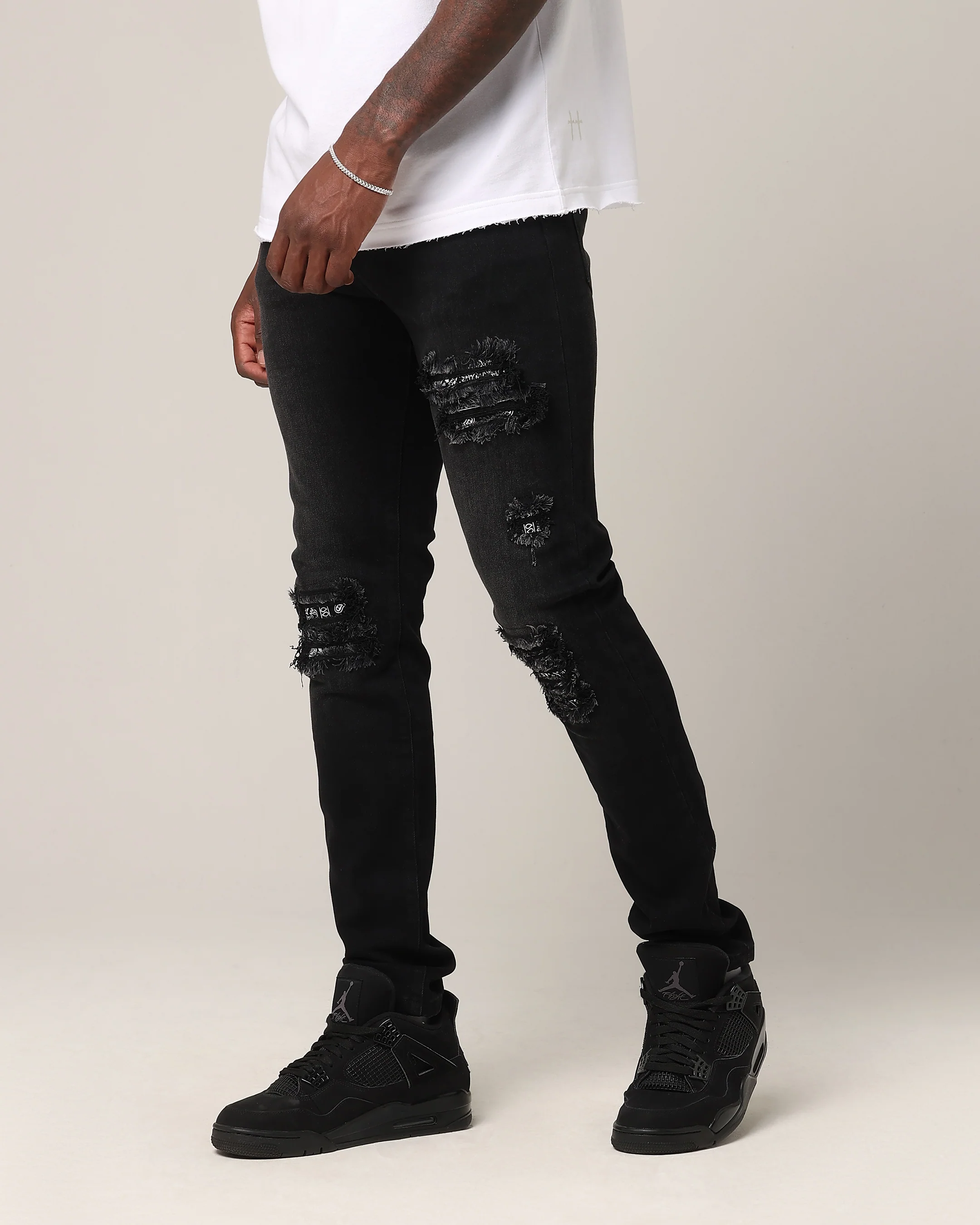 Saint Morta Paisley Summum Jeans Black Shadow - Image 6