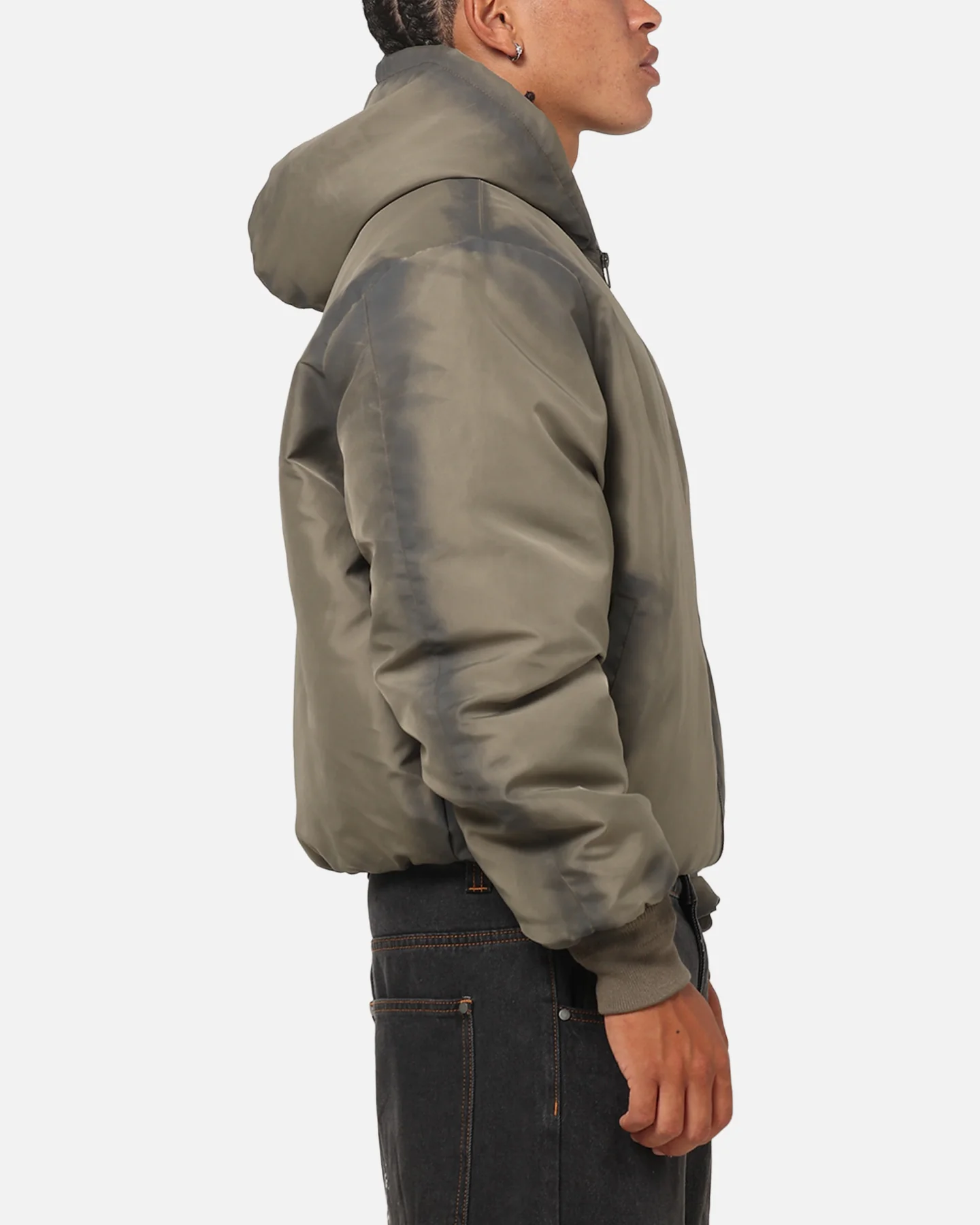Saint Morta Patriot Hoodie Bomber Jacket Tan - Image 4
