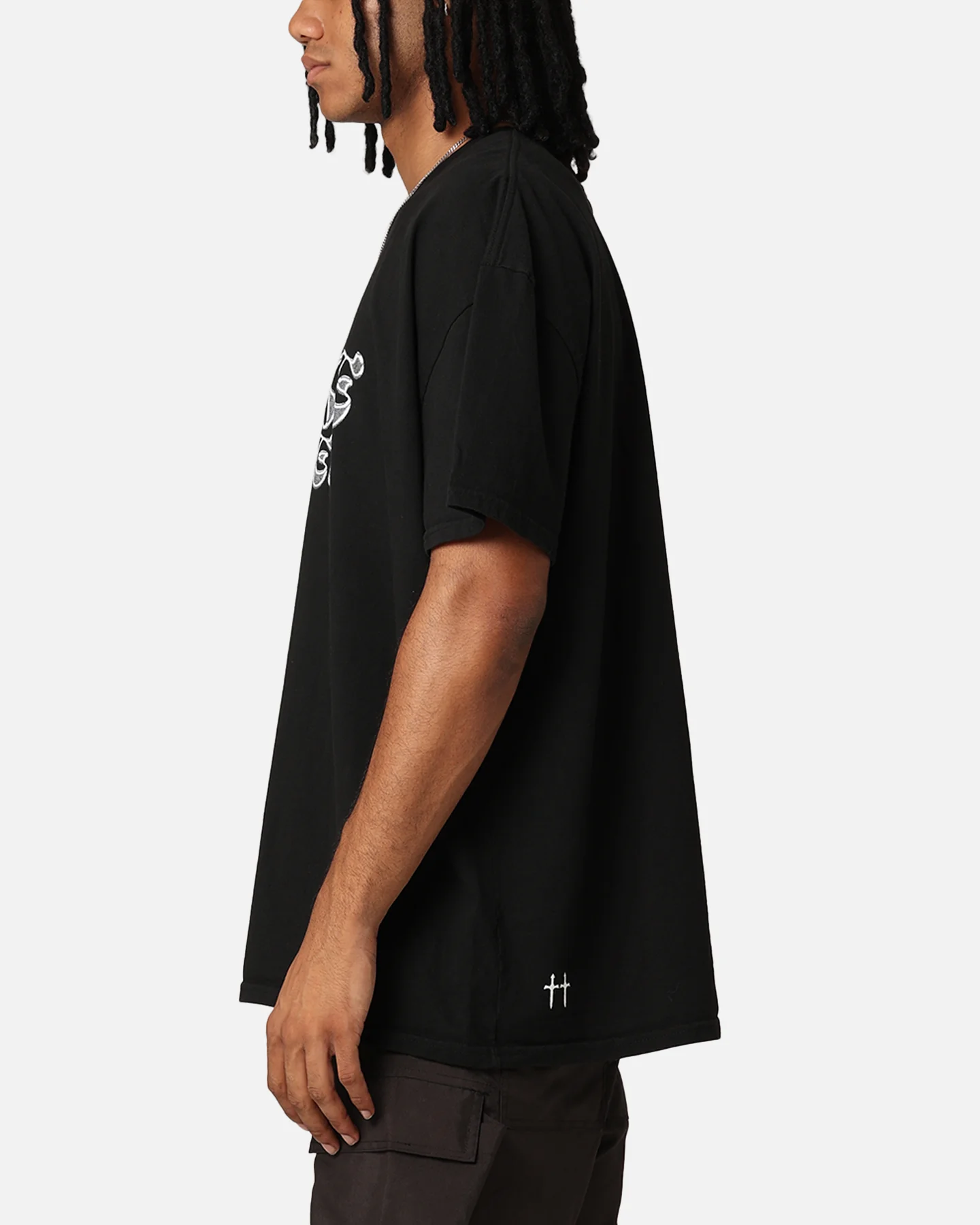 Saint Morta Platinum Chrome T-Shirt Black - Image 5