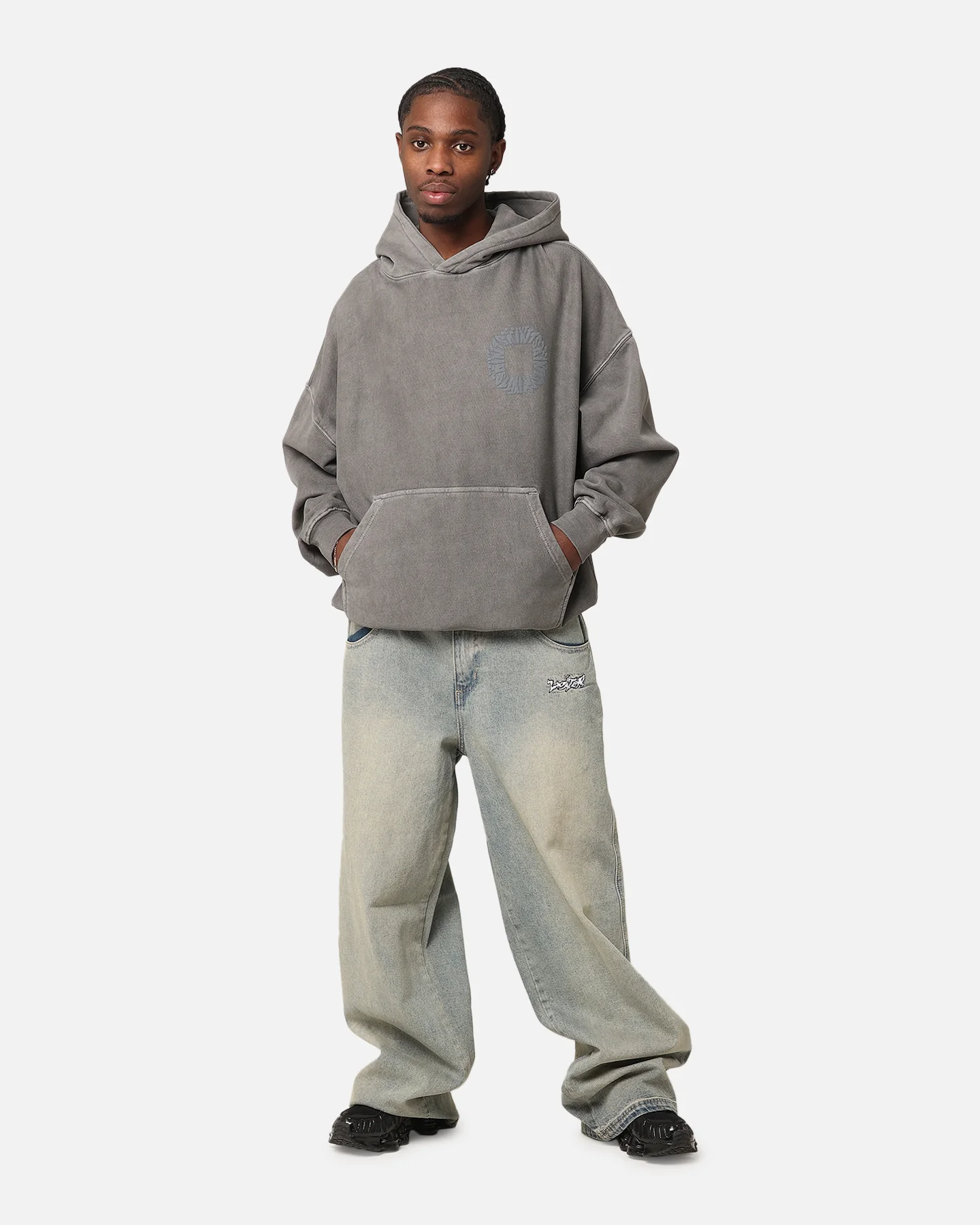 Saint Morta Rave Premium Hoodie Washed Charcoal - Image 3