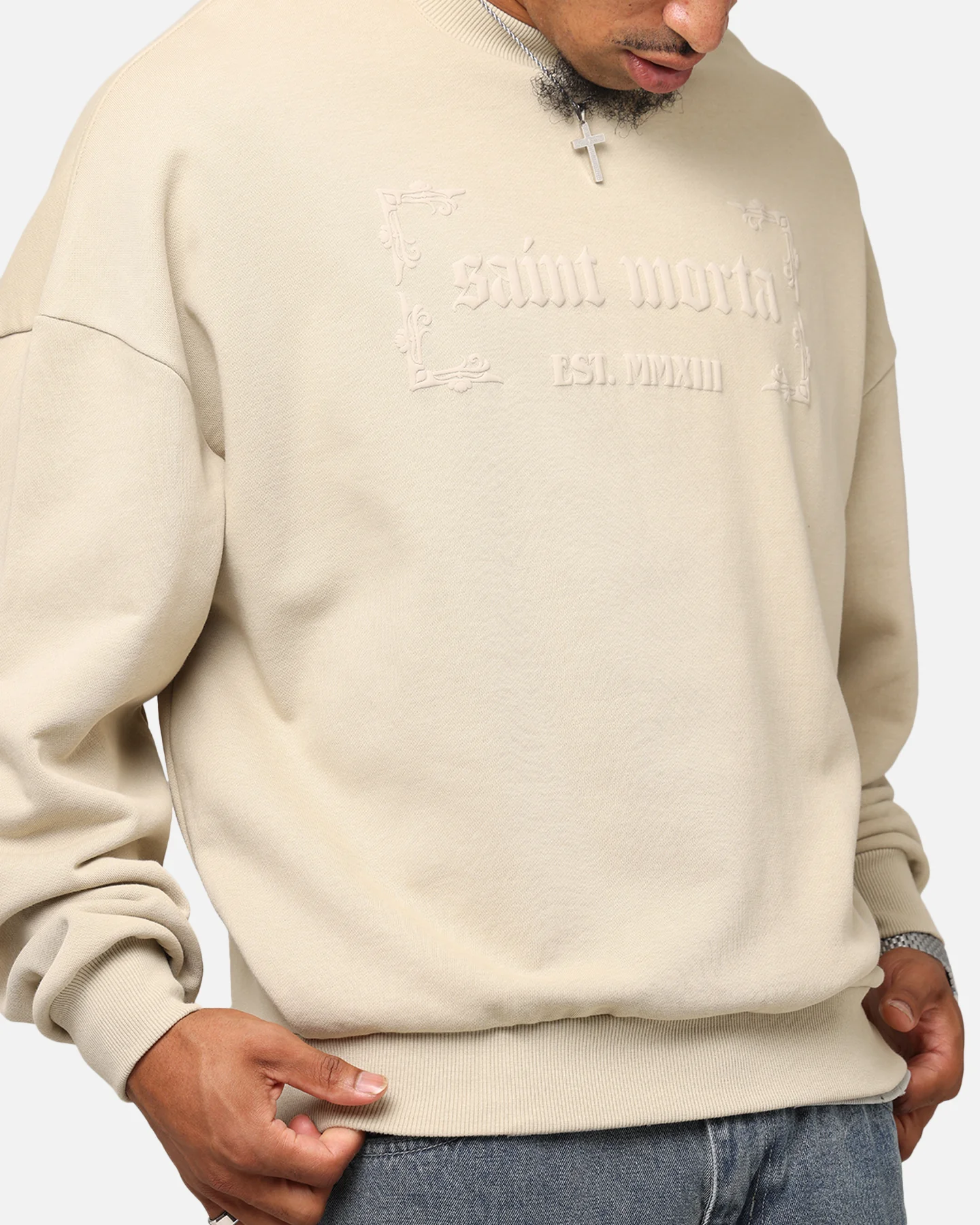 Saint Morta Repentant Heart Crewneck Stone - Image 7