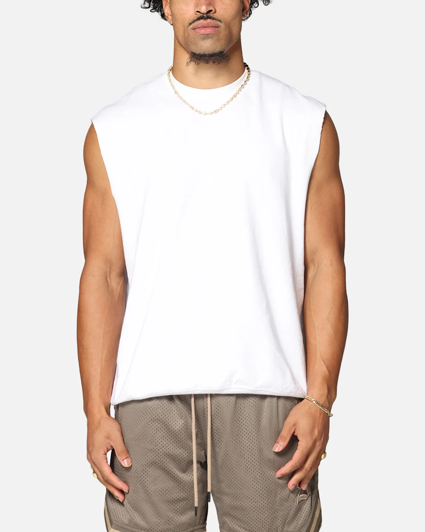 Saint Morta Rev Terry Cut Off Tank White - Image 2