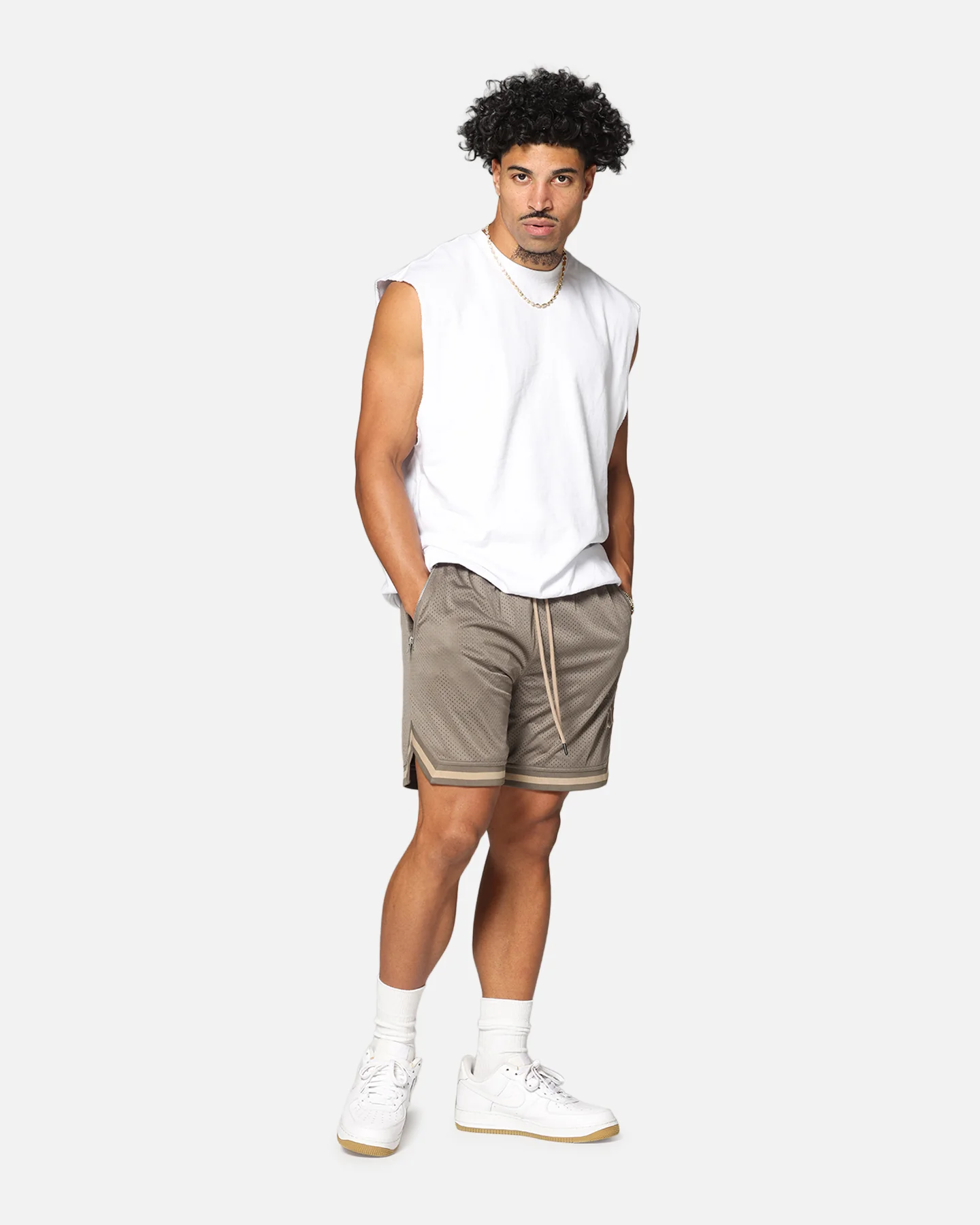 Saint Morta Rev Terry Cut Off Tank White - Image 4