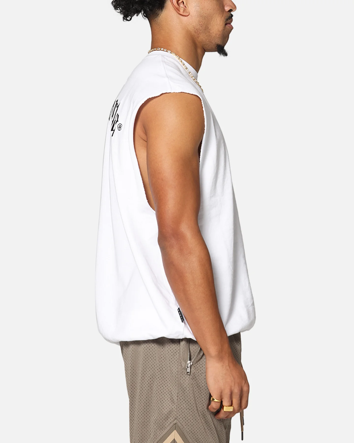 Saint Morta Rev Terry Cut Off Tank White - Image 5