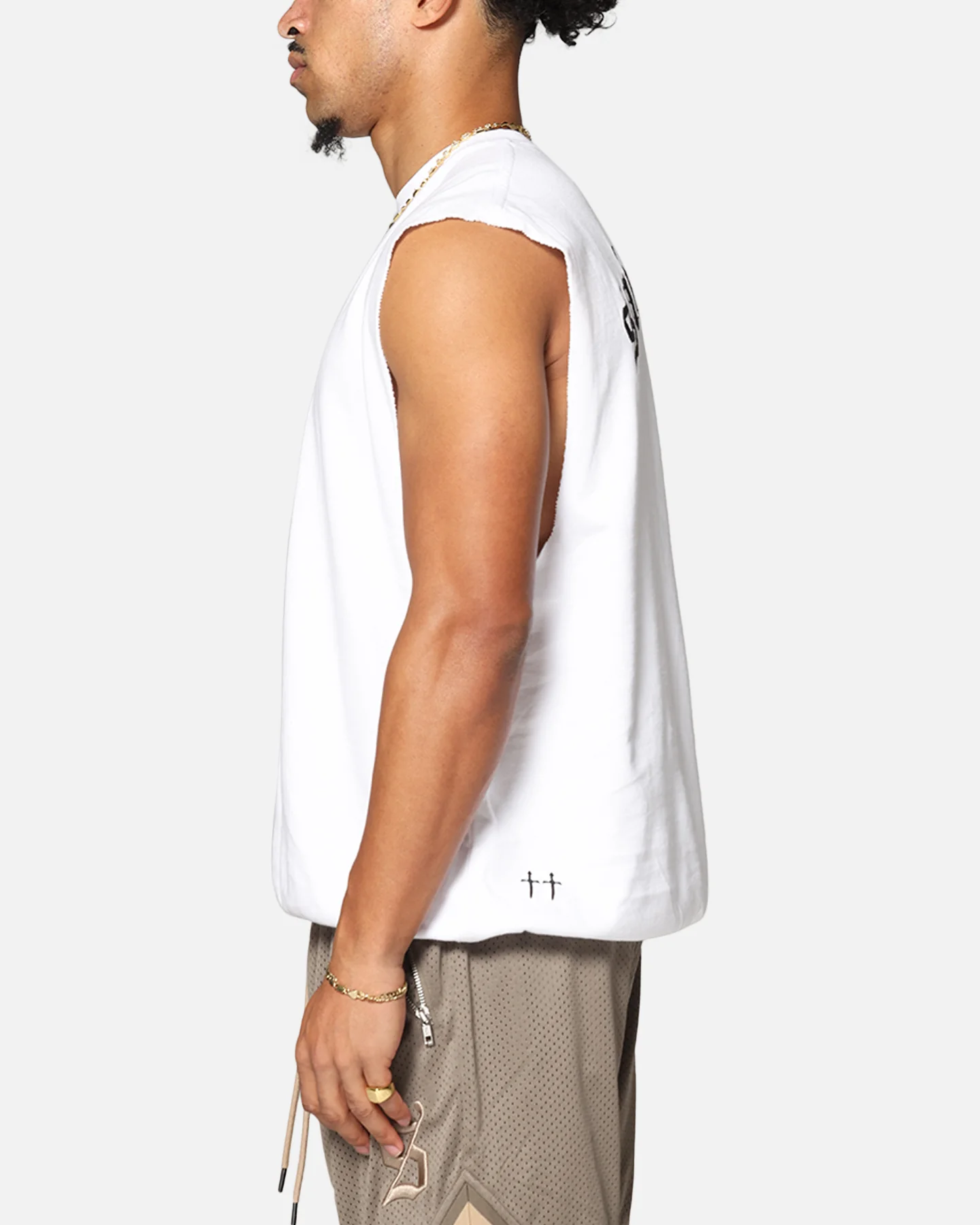 Saint Morta Rev Terry Cut Off Tank White - Image 6