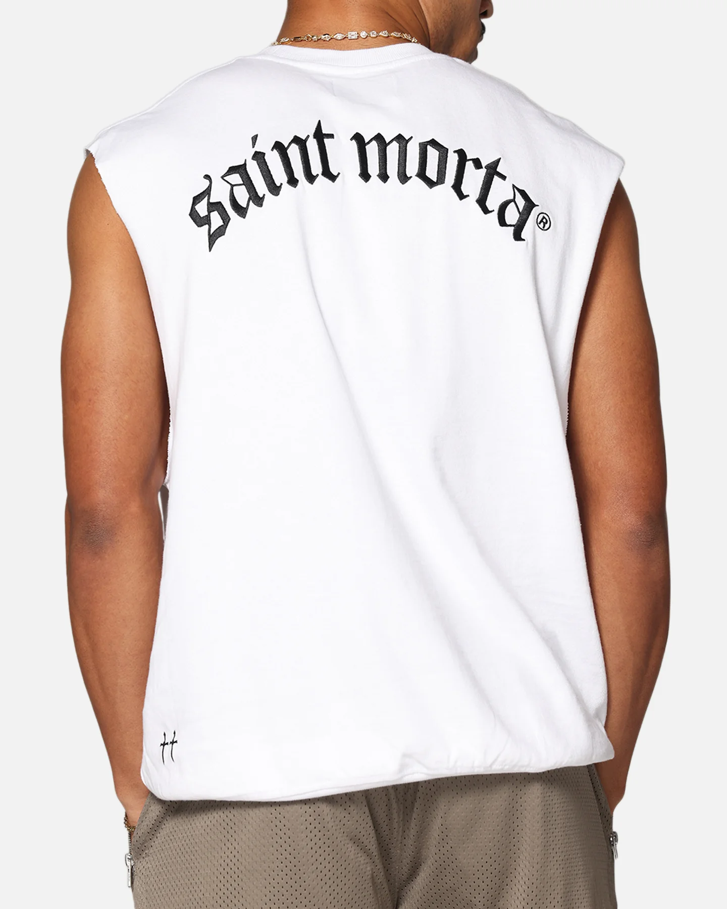 Saint Morta Rev Terry Cut Off Tank White - Image 7