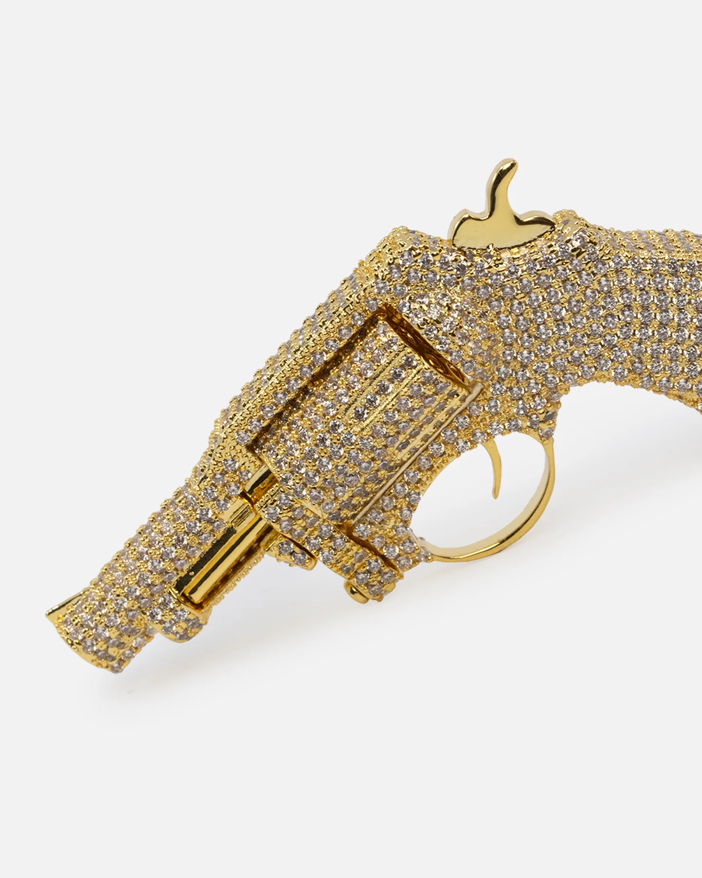Saint Morta Revolver Pendant Iced Gold - Image 5