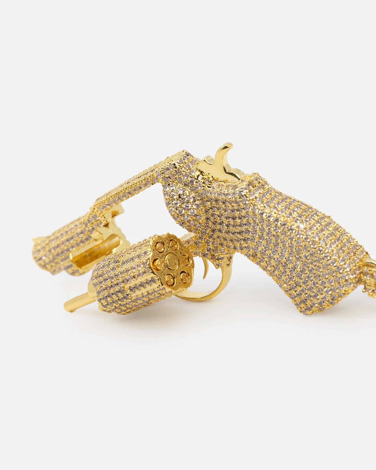 Saint Morta Revolver Pendant Iced Gold - Image 7