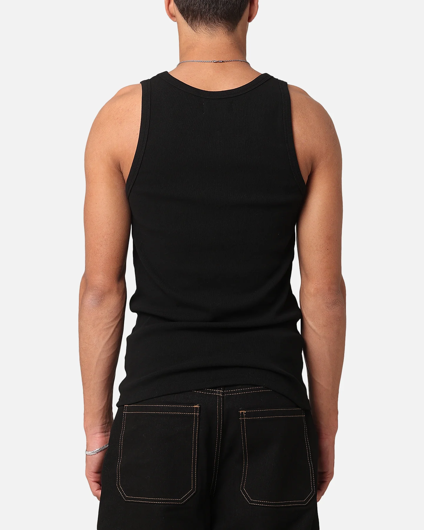 Saint Morta Rib Beater Singlet Black - Image 3