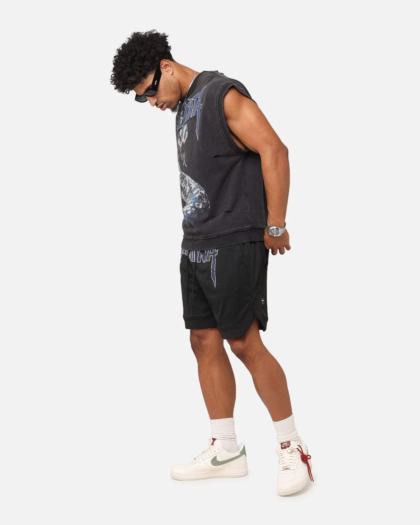 Saint Morta Rise Or Ride Basketball Shorts Black/Purple/White - Image 2