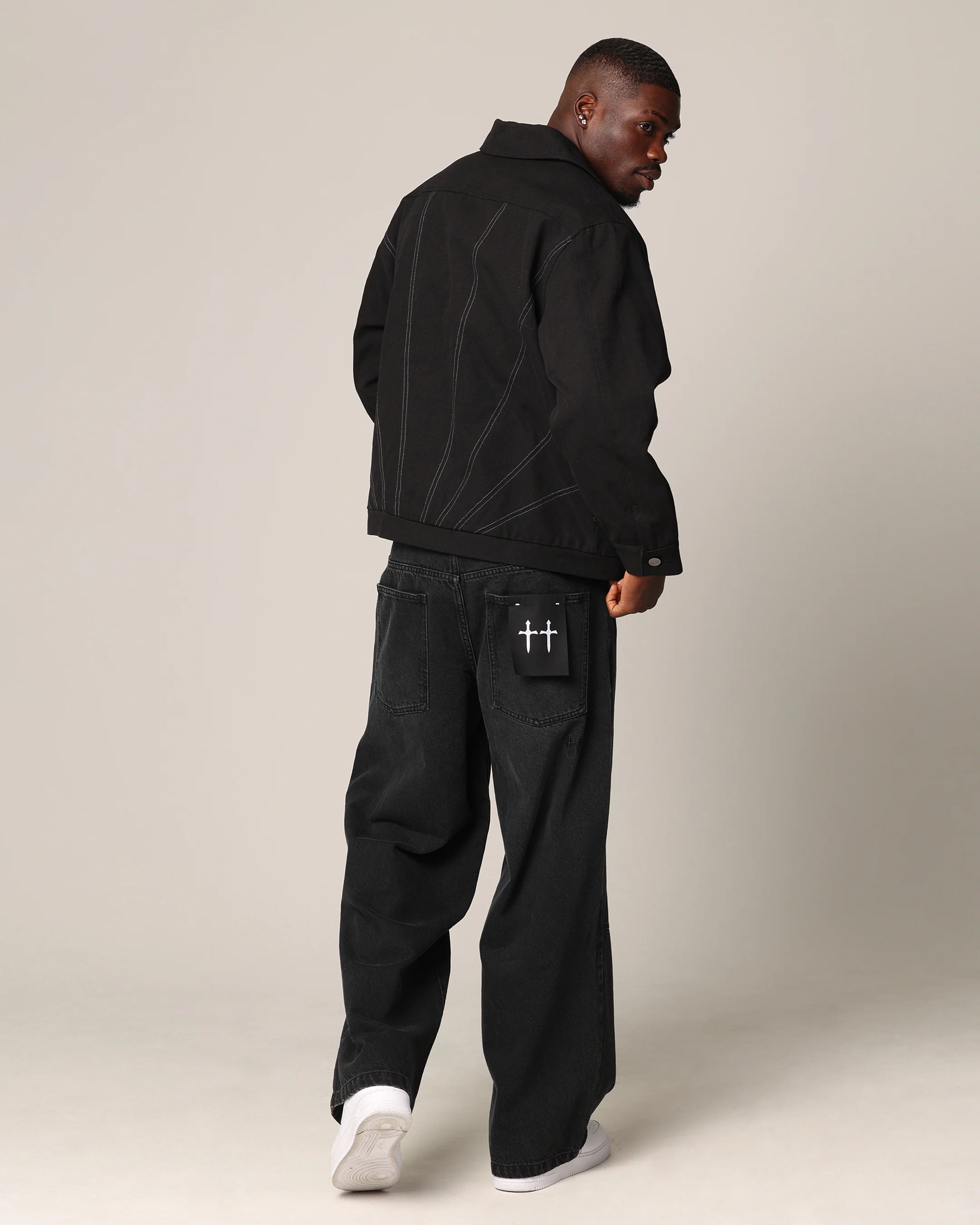 Saint Morta Rising Sun Work Jacket Black - Image 4