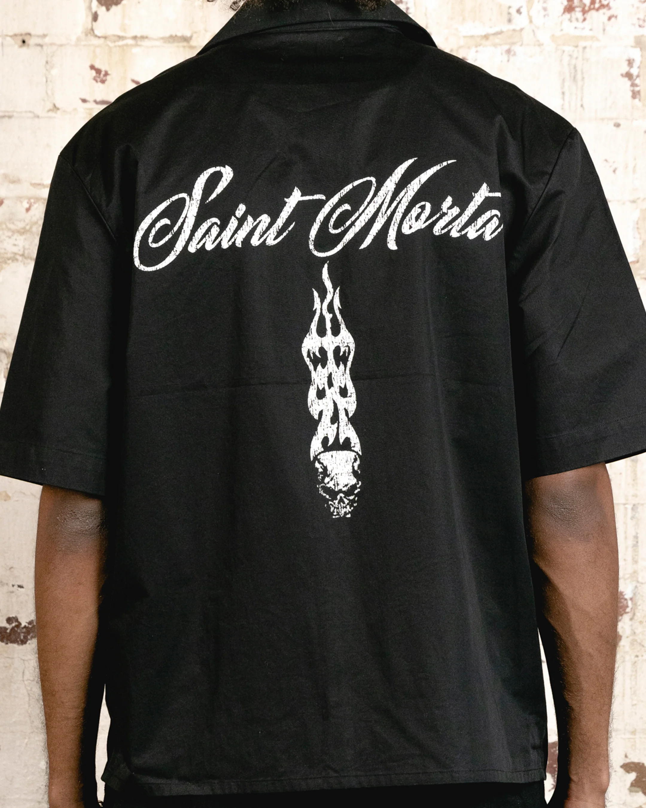 Saint Morta Roadhouse Short Sleeve Shirt Black - Image 9