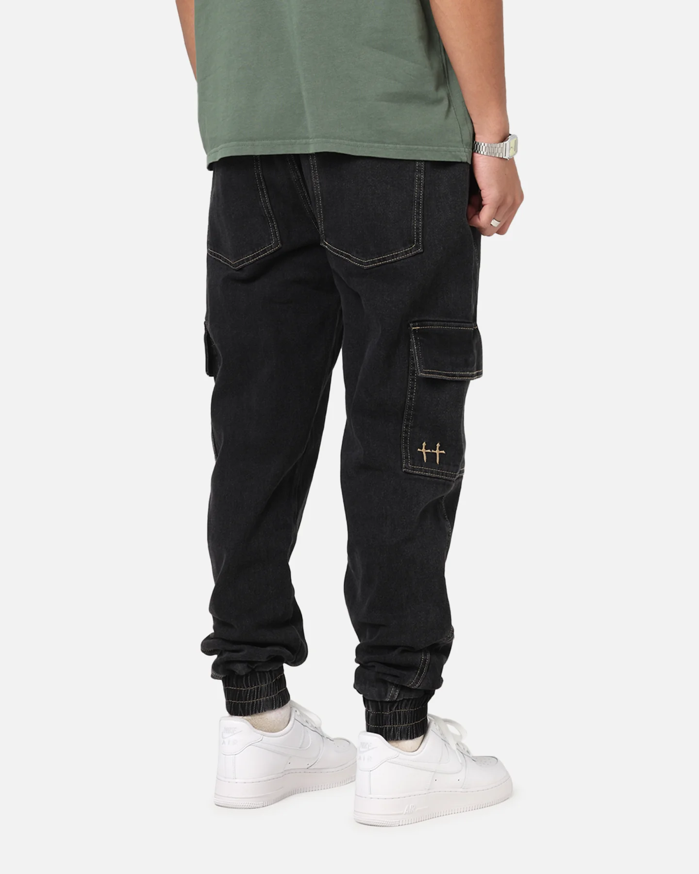 Saint Morta Rodeo Denim Joggers Black Shadow - Image 5