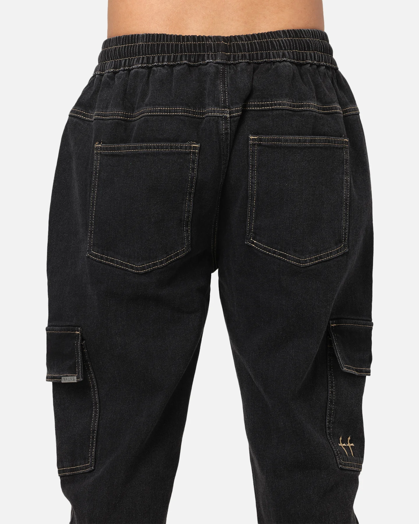Saint Morta Rodeo Denim Joggers Black Shadow - Image 8