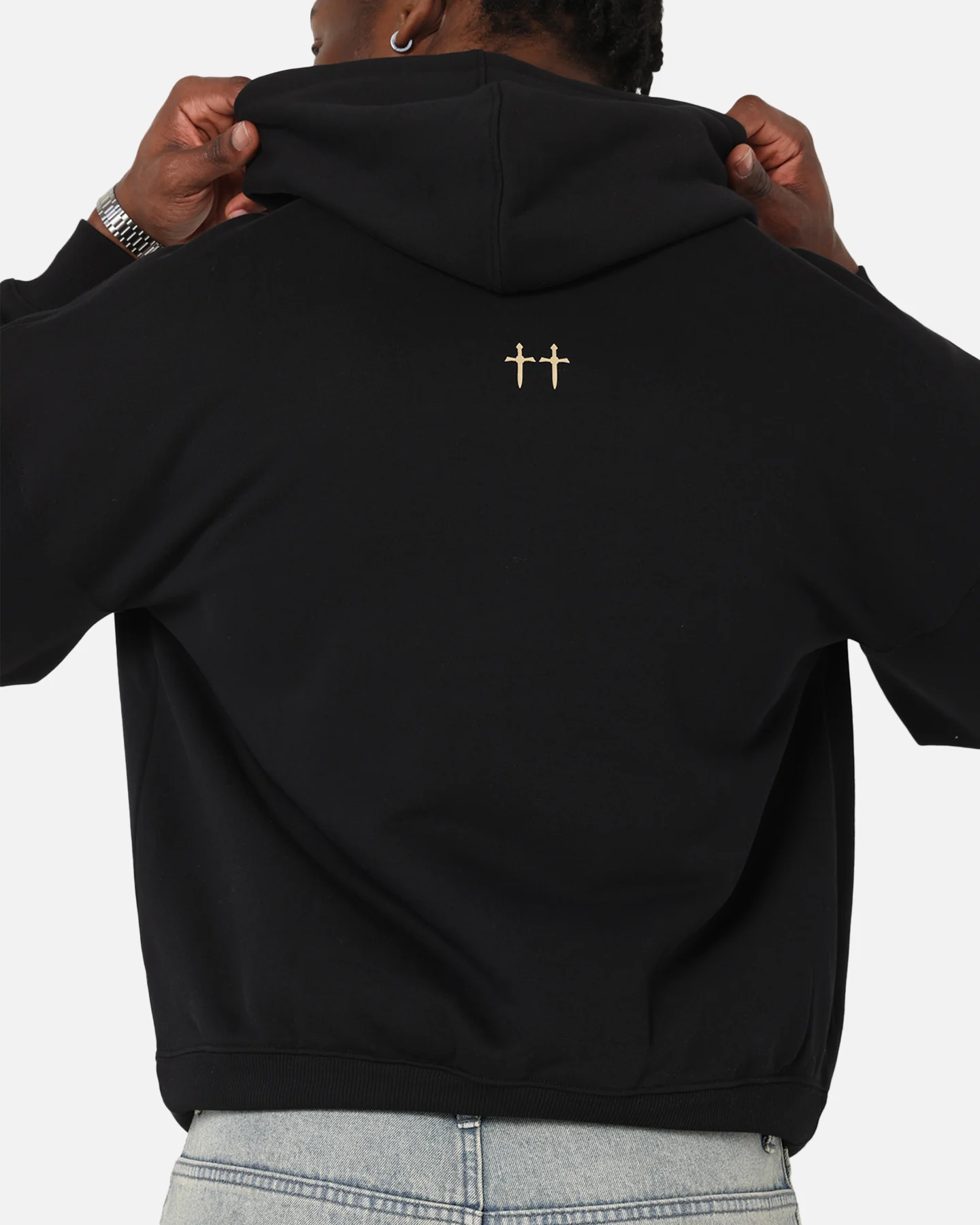 Saint Morta Rodeo Drive Boxy Hoodie Black - Image 7