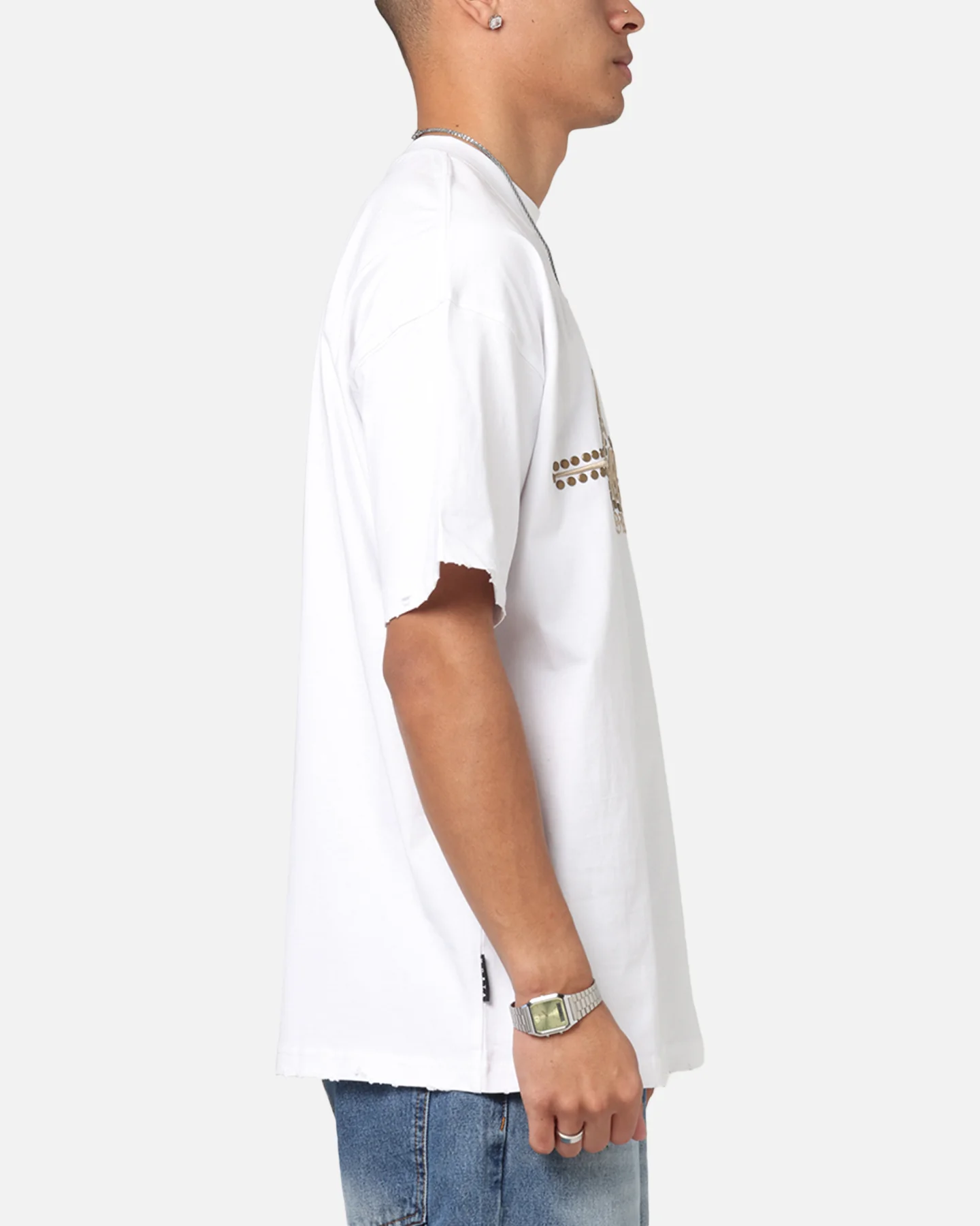 Saint Morta Rodeo Drive Boxy T-Shirt White/Brown - Image 4