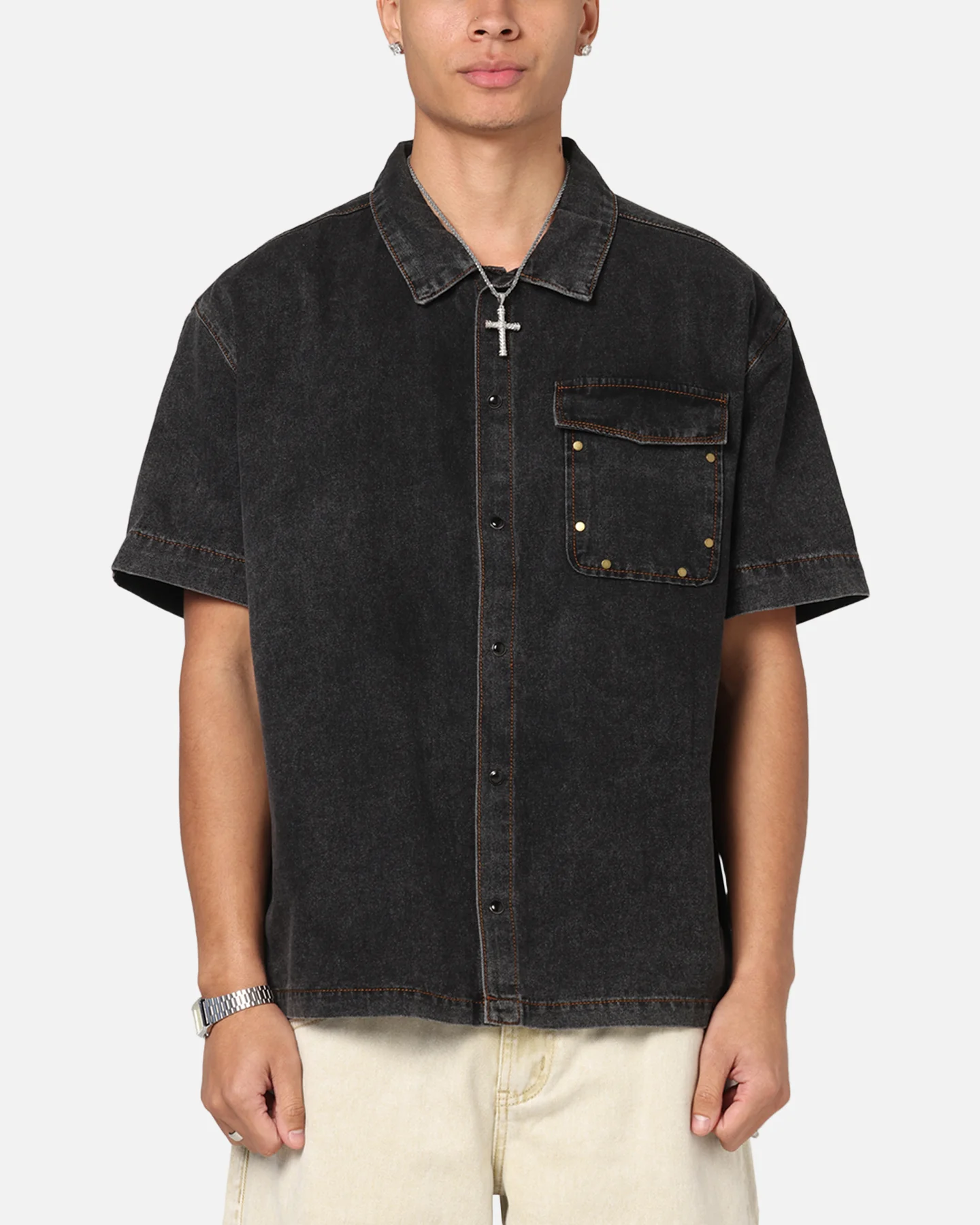 Saint Morta Rodeo Drive Button Up Shirt Black - Image 2